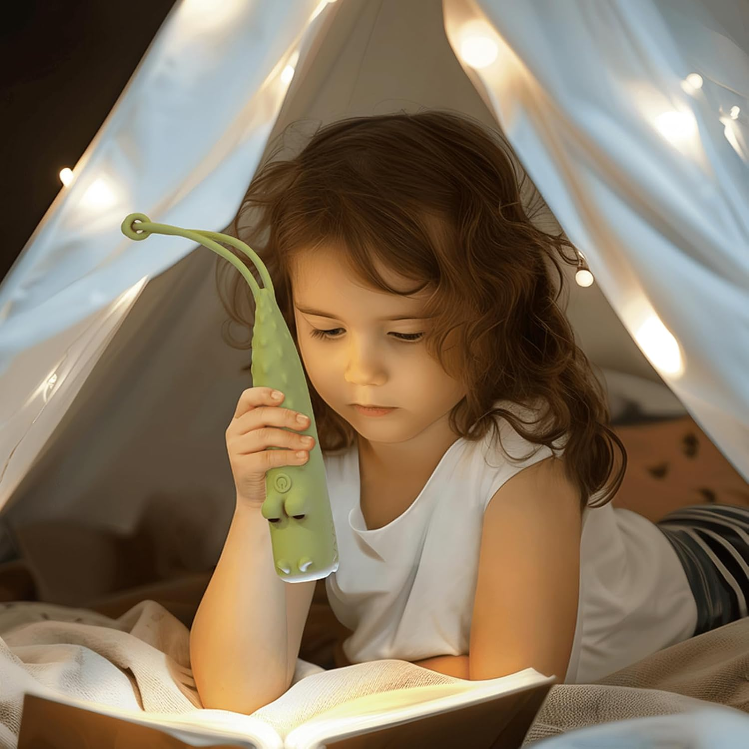 Silicone LED Flashlight,Rechargeable Cute Animal Shaped Silicone Kids Flashlight,Crocodile Flashlight,Gifts for Camping Essentials Gear,Birthday,Christmas and New Year image number 6