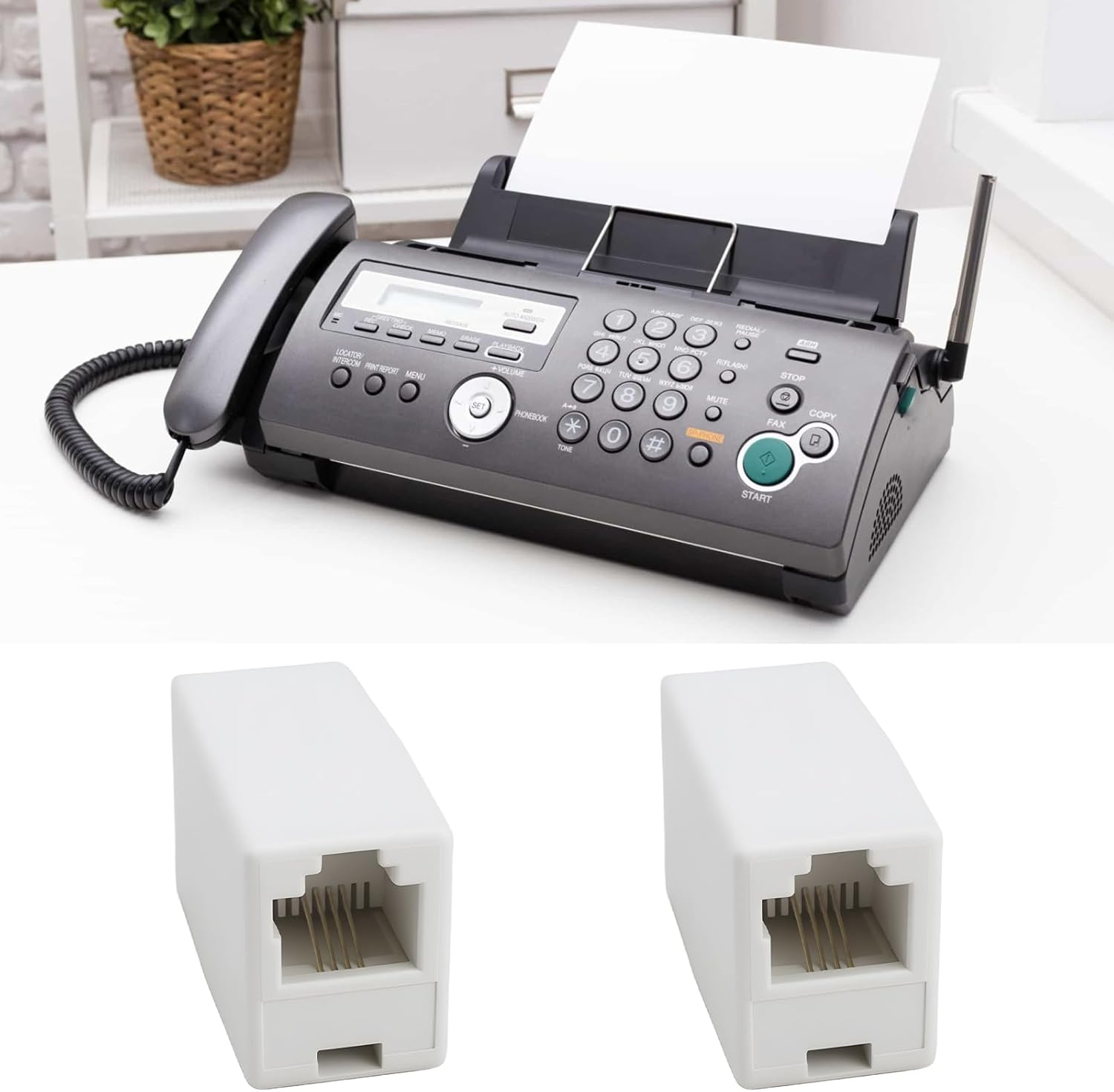 VGOL 4Pcs RJ11 6P4C Coupler Female to Female Adapter for Landline Phone Fax ADSL Modems image number 2