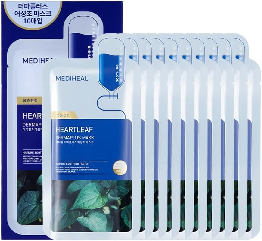 MEDIHEAL DERMAPLUS HEARTLEAF MASK *10 image number 3