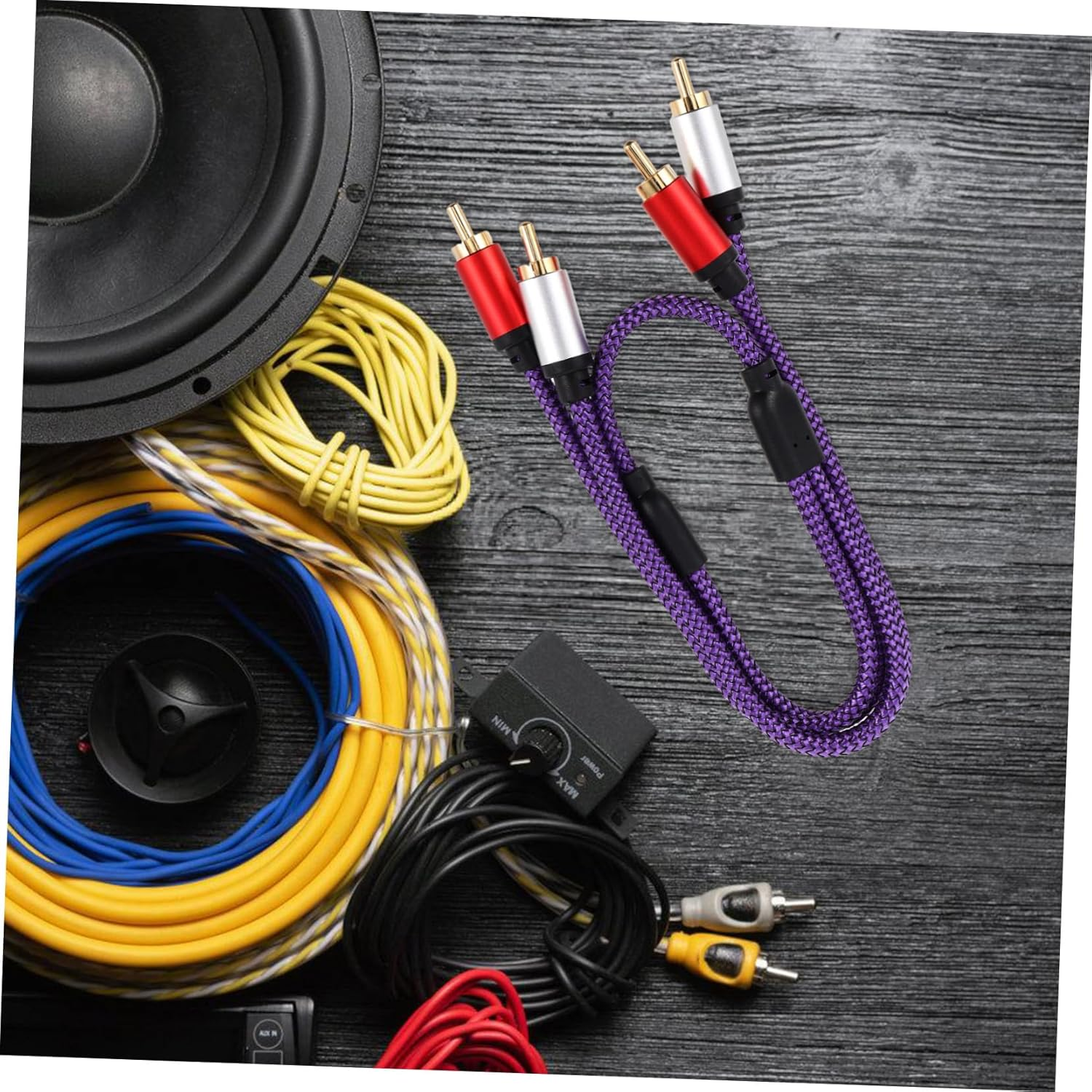 Multi-Device Compatible Cable Audio Cable Extension for Car Audio Home Theater Speakers Plated image number 2