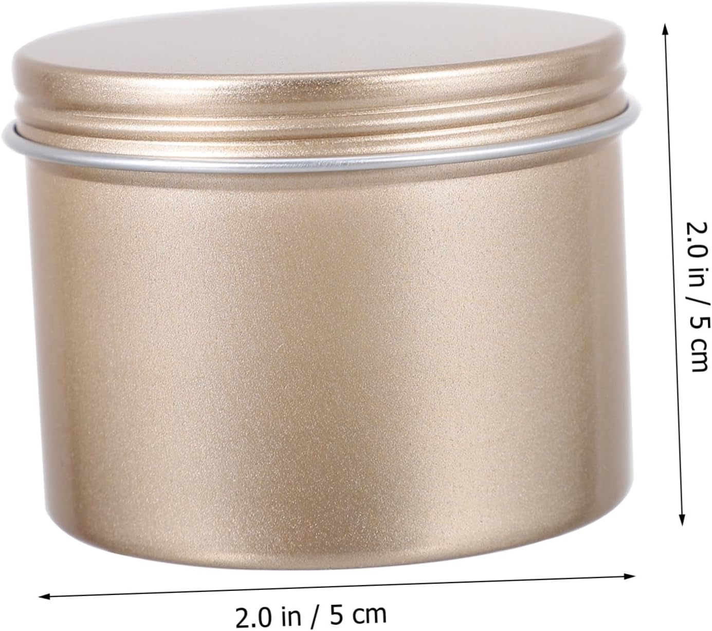 AUTSUPPL DIY Craft Project Essential 5Pcs Metal Canisters for Candle Christmas Treats Cream Dry Goods Storage image number 4