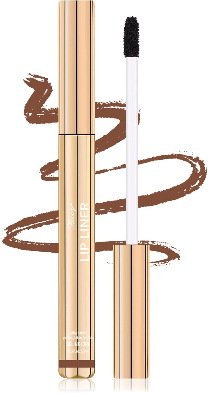 YBUETE Lip Liner Stain Peel Off, Waterproof Non-Fading Peel off Lip Liner, Transfer-Proof Matte Finish Lipstick Tattoo, Highly Pigmented Magic Color Tint, Stay on All Day Non-Stick Cup for Women