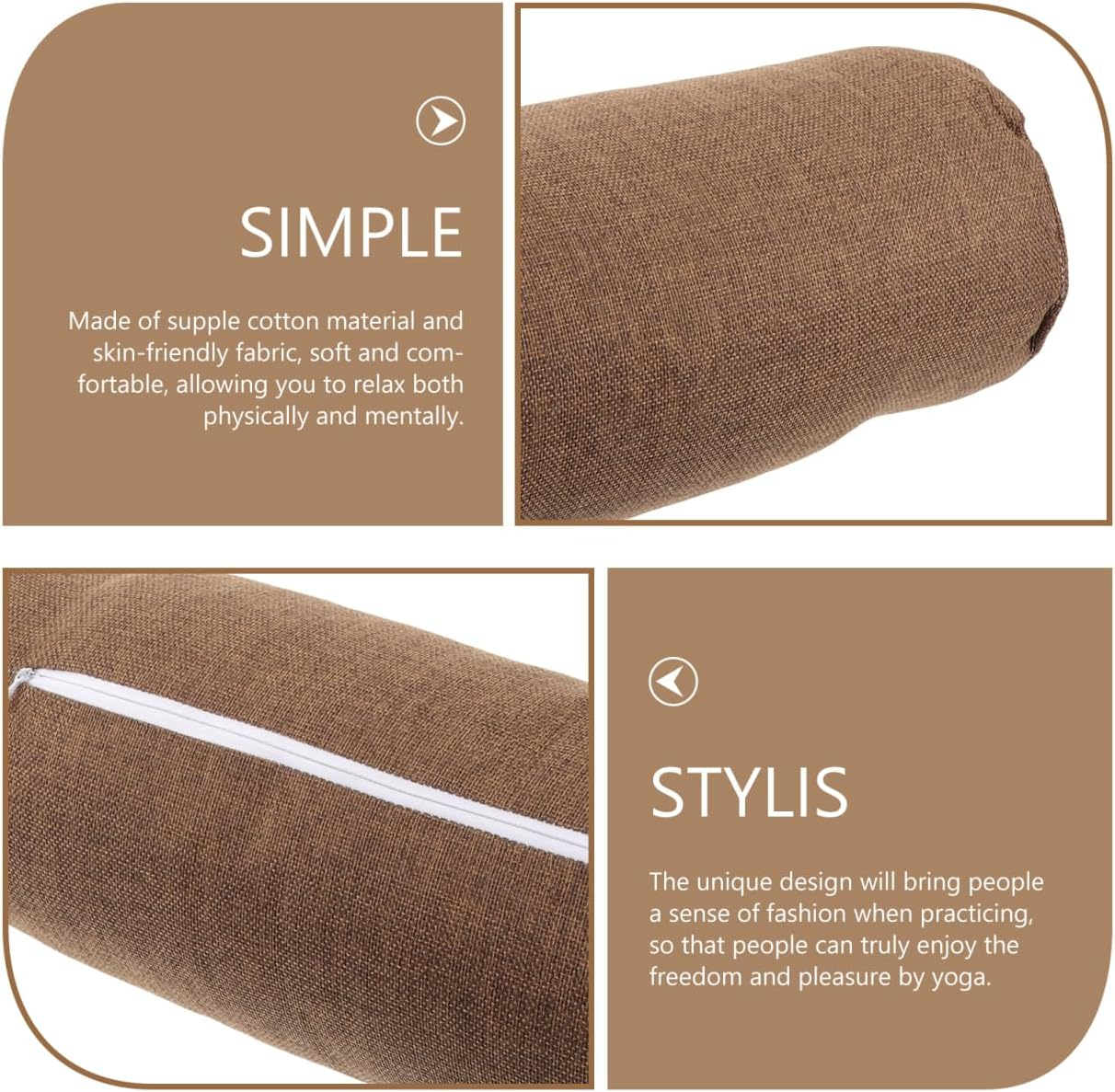 Balacoo Yoga Bolster Pillow : Yoga Neck Pillow Cylindrical Meditation Pillow Yoga Cushion Bolster for Meditation Yoga Pilates image number 5