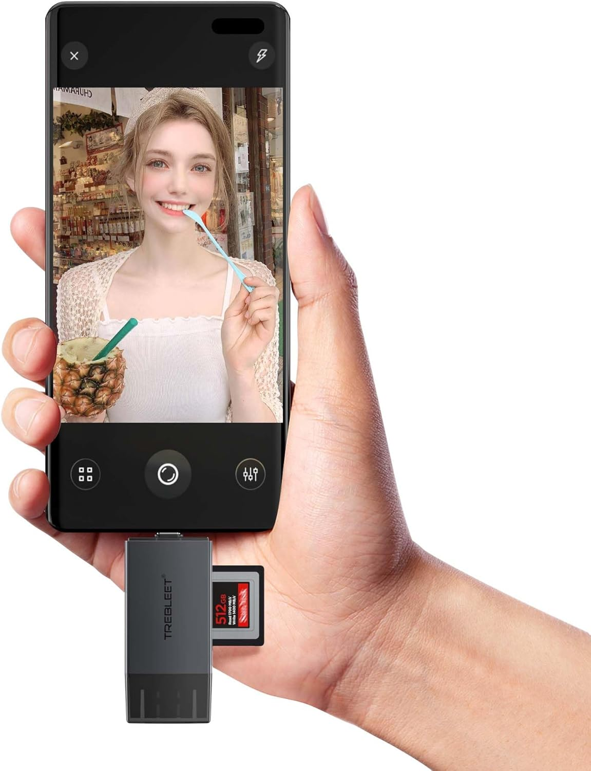 TREBLEET Cfexpress Type B Card Reader, USB 3.2 10Gbps up to 900Mb/S, 2 in 1 USB C & USB A, Compatible with CFE Type B Camera Cards, OTG for Iphone 15 Pro/Ipad Pro/Pc/Laptop/Smart Phone/Tablet image number 3