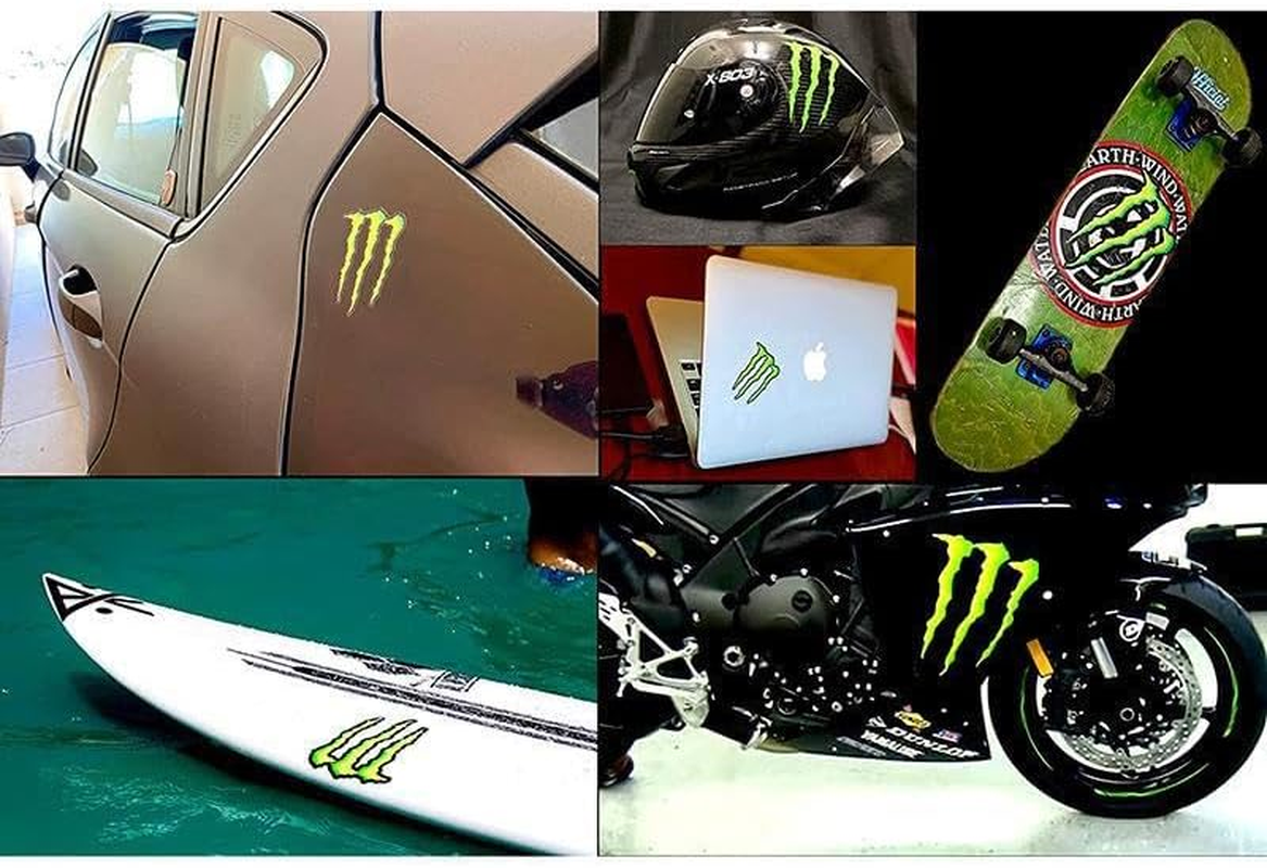 [Stedecals] Sticker Decals Compatible with [Monster] for Cars Motocross Racing Motorbike Dirt Bike ATV Trucks Boats Skateboards Surfboards Snowboards Helmets Laptops Waterbottles (6 Pack) image number 4