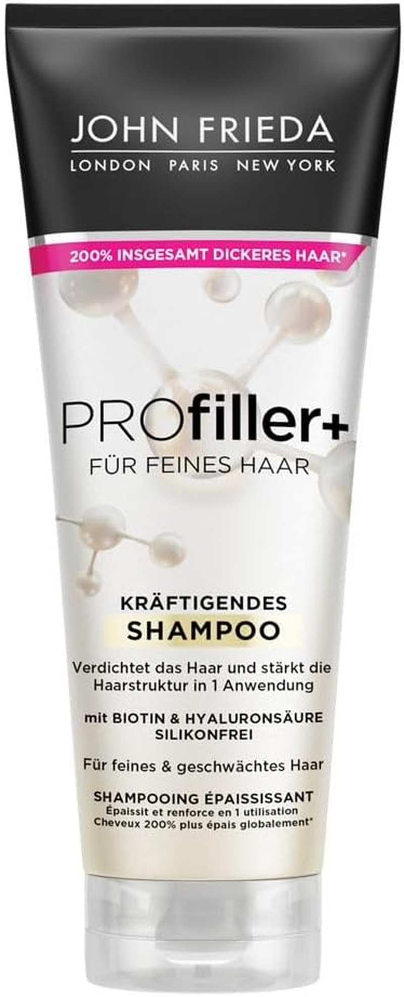 John Frieda Profiller+ Shampoo - Contents: 250 Ml - Hair Type: Fine, Weakened - Strengthens the Hair Structure in One Application - Silicone-Free image number 2
