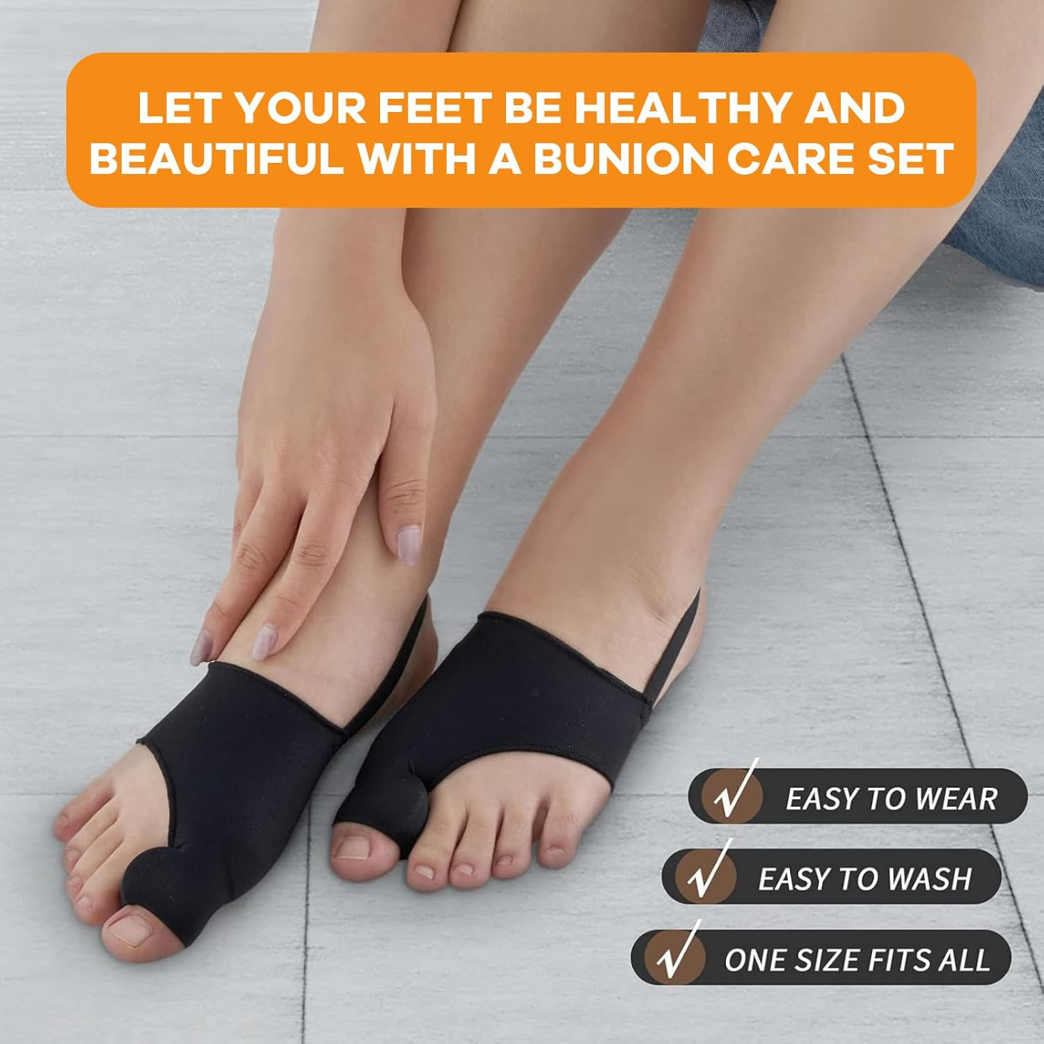 2-Pack Bunion Corrector for Women & Men &ndash; Adjustable Toe Straightener with Breathable Cushion, Hallux Valgus Support Splint for Day/Night Wear