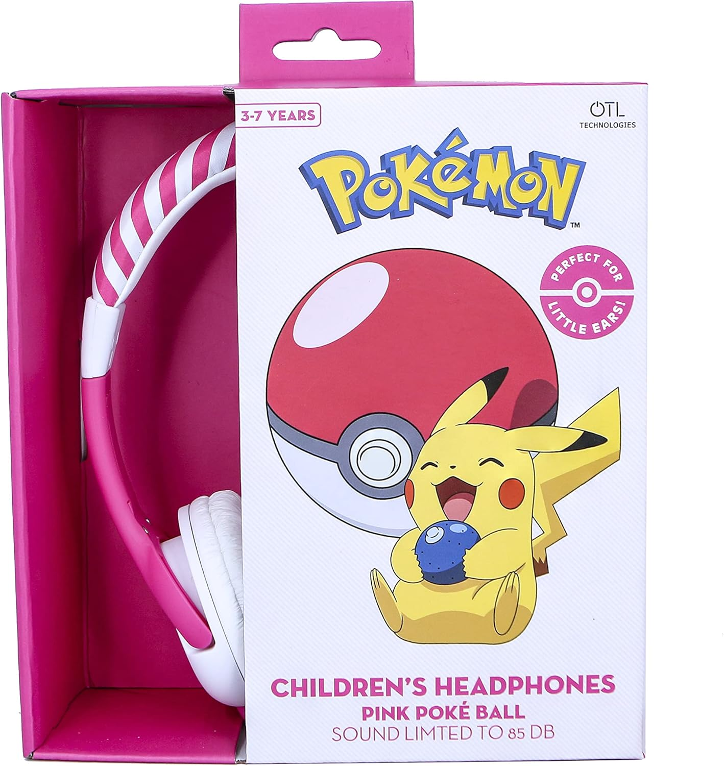 OTL PK0842 Pokemon Pokeball Junior Headphones. Pink image number 3