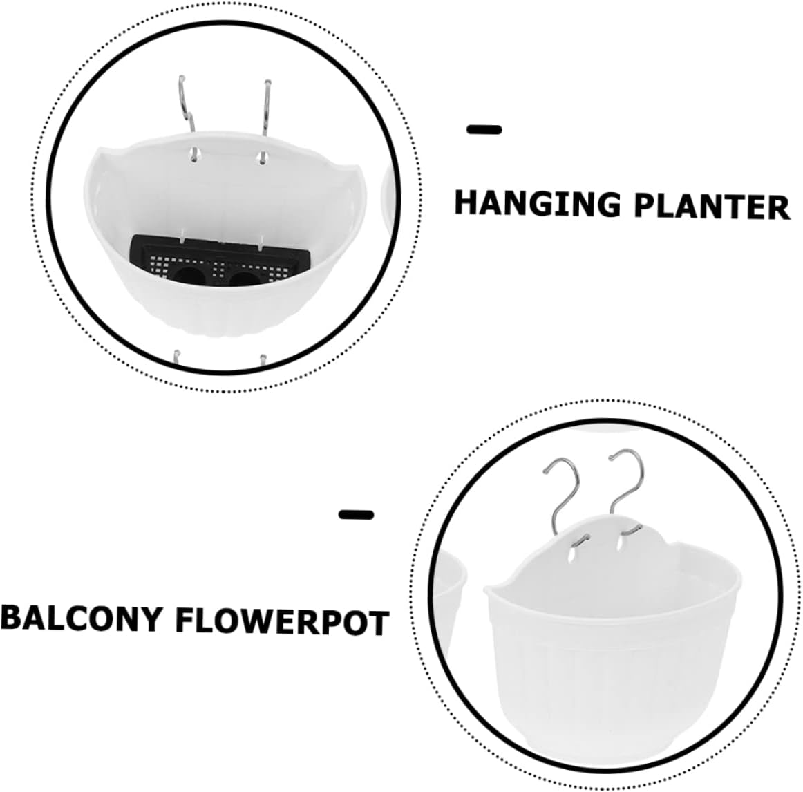 3Sets Outdoor Hanging Plant Pots Artificial Plants Home Decorations Creative Flower Containers