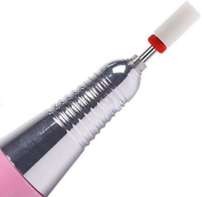 Ceramic Nail Cutter Cutter Ceramic Drill Bit for Nail Cutter Manicure Pedicure Nail Polish Acrylic Nails and Gel Nails Red Grit image number 3