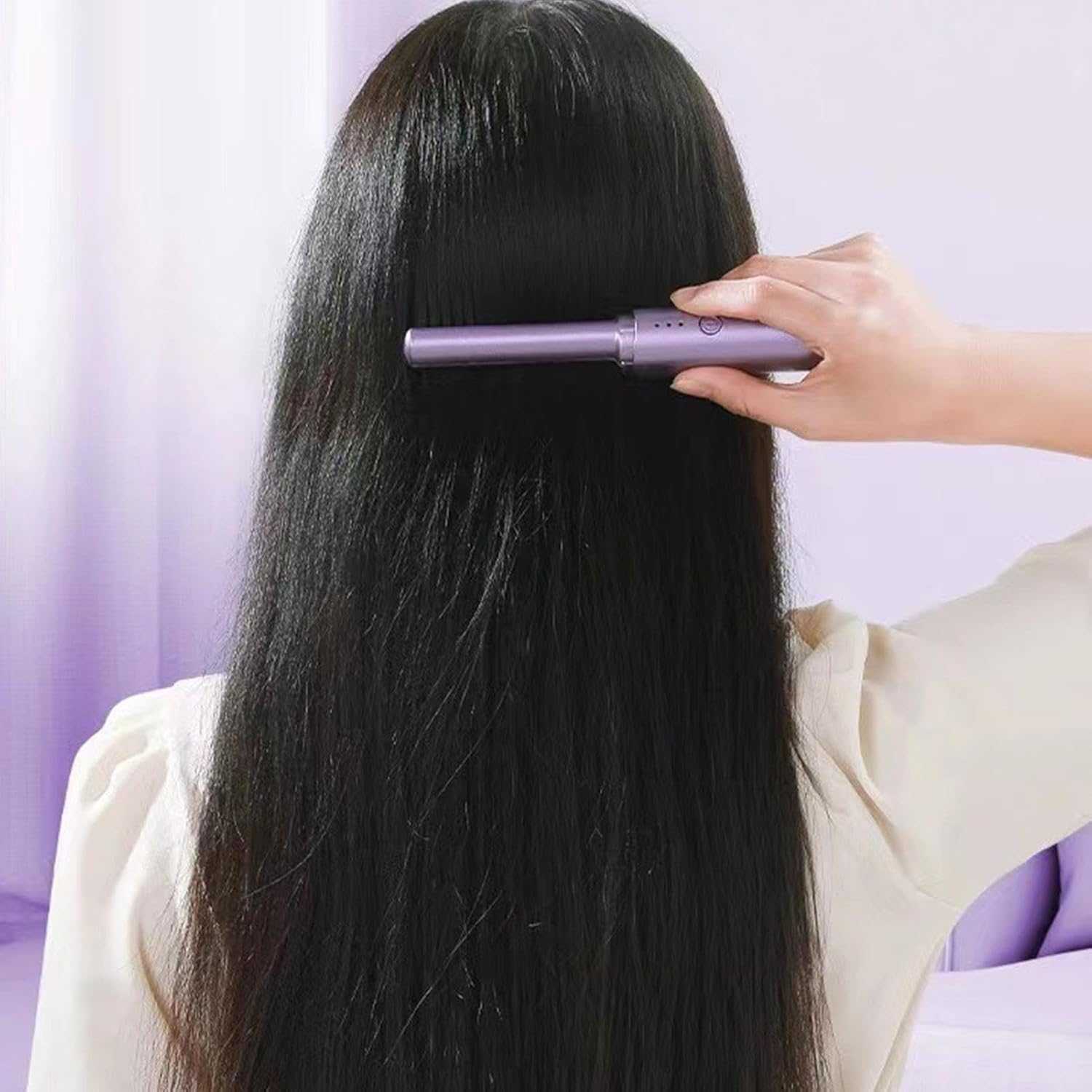 Hair Straighten Comb - Portable Hair Straightener - Styling Comb Straightener Brush - Rechargeable Hair Straightening Comb, Portable Straightener for All Hair Types image number 1