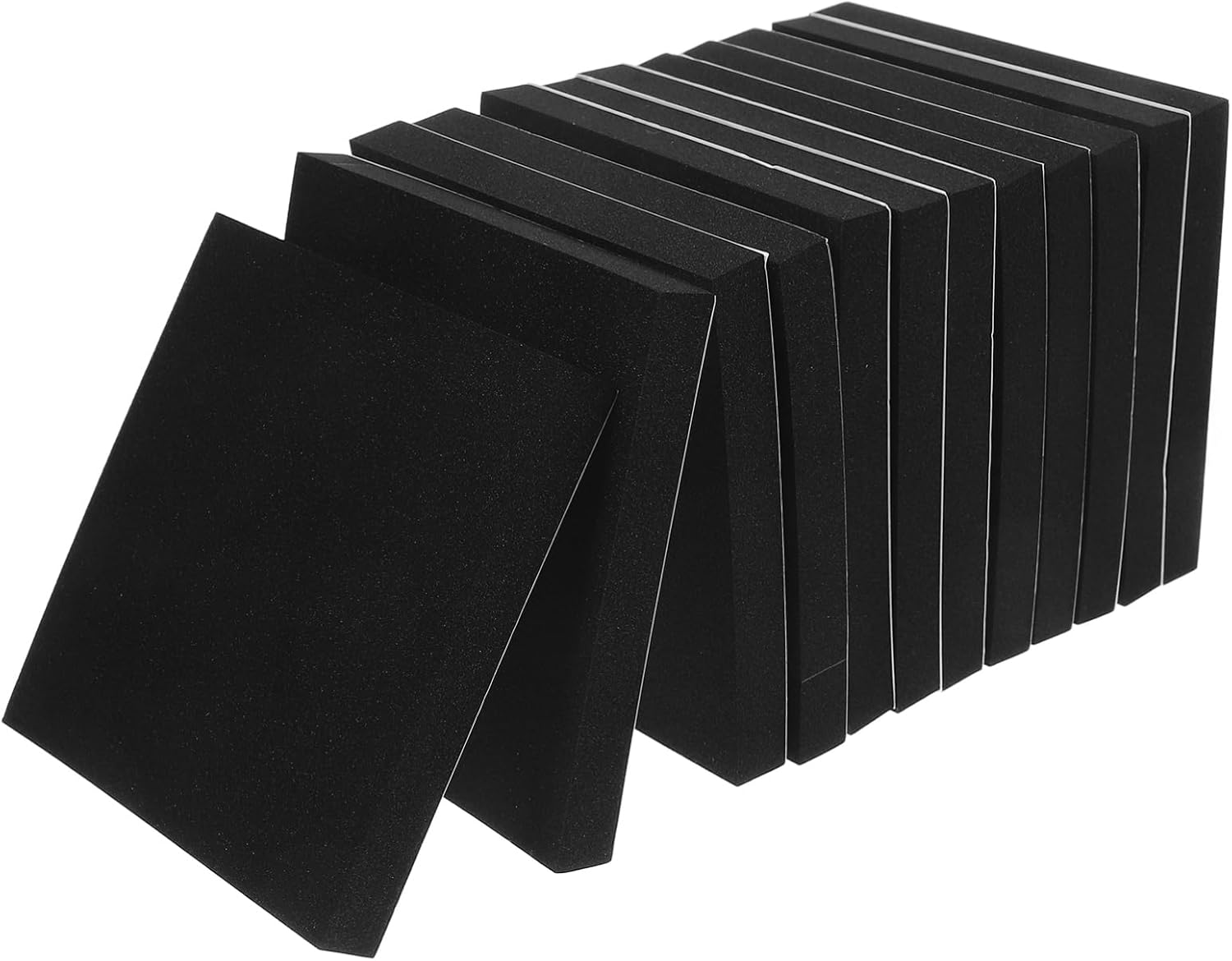 Gatuida 12Pcs Black Adhesive Foam Padding, Closed Cell Foam Sheet, Neoprene Rubber Pad Self Stick Anti-Slip Adhesive anti Vibration Foam Pad 4X4 Inch for Furniture Cars