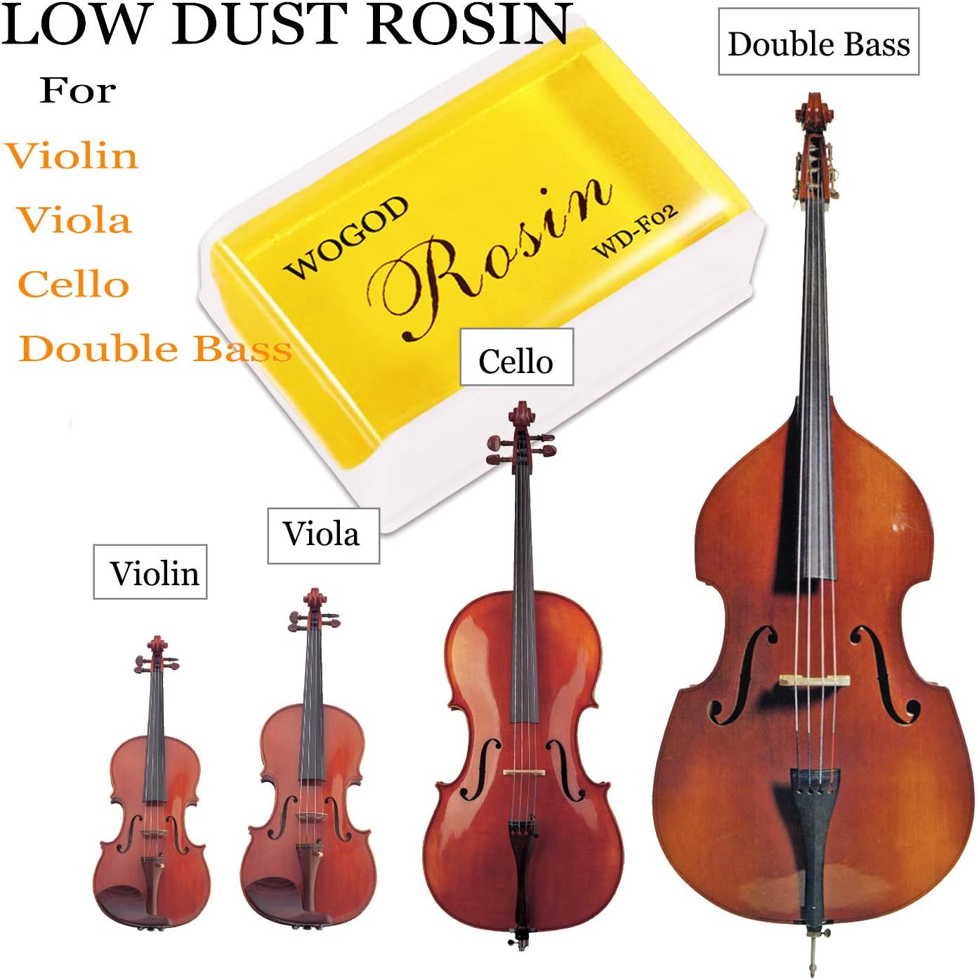 Rosin Violin Rosin Natural Rosin 4 Pack Low Dust Universal Rosin for Violin Viola and Cello (4 Pack Rosin) image number 1