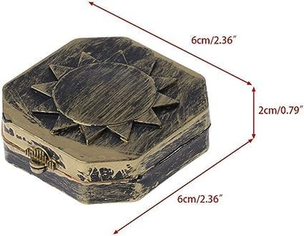 Metallic Compass Ornament, Nautical Compass Pirate Captain Costume Ornament Halloween Party Cosplay Decoration Design Accessories Props,Adult' Costumes image number 3