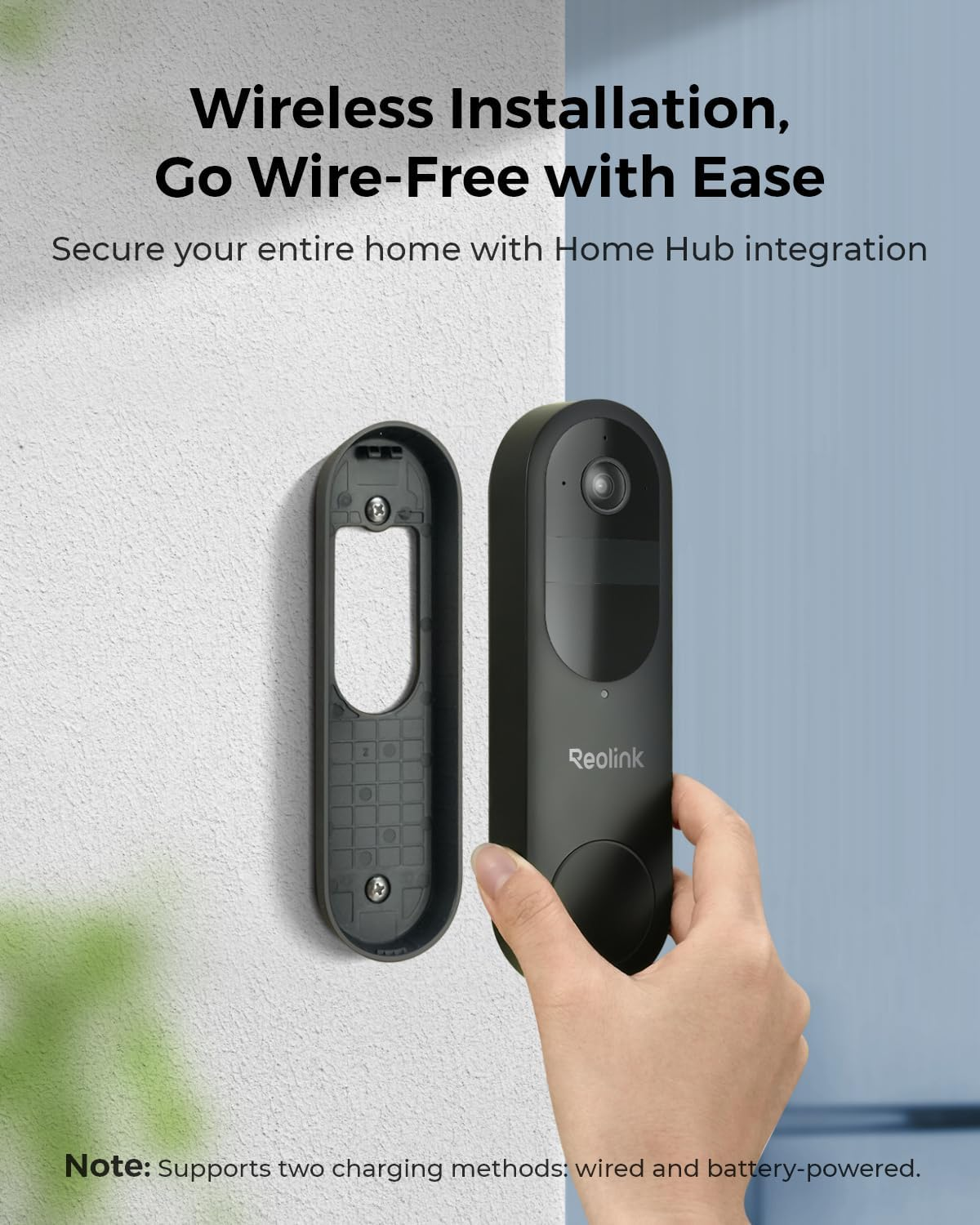 Reolink 2K Video Doorbell Camera with Home Hub, Wireless Wifi Battery Door Bell, AI Person/Car/Package Detection for Home Security, 1:1 Head-To-Toe View, 2.4/5Ghz Wifi, Two-Way Talk, No Monthly Fee image number 1