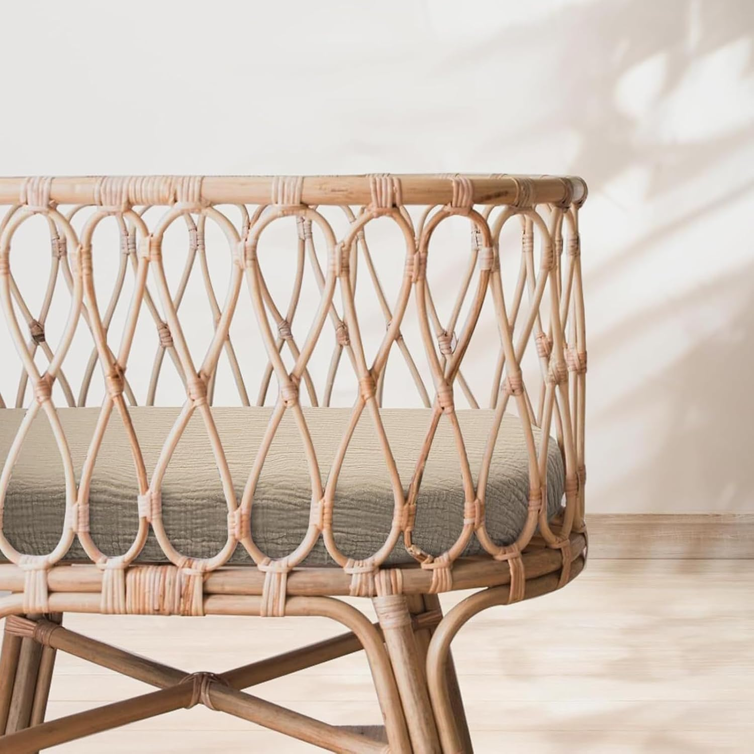 Baby Plain Weave Fine Cloth Bassinet Sheets Boys and Girls Cotton Bassinet Mattress Suitable for Various Shapes Bassinet Sheet image number 1