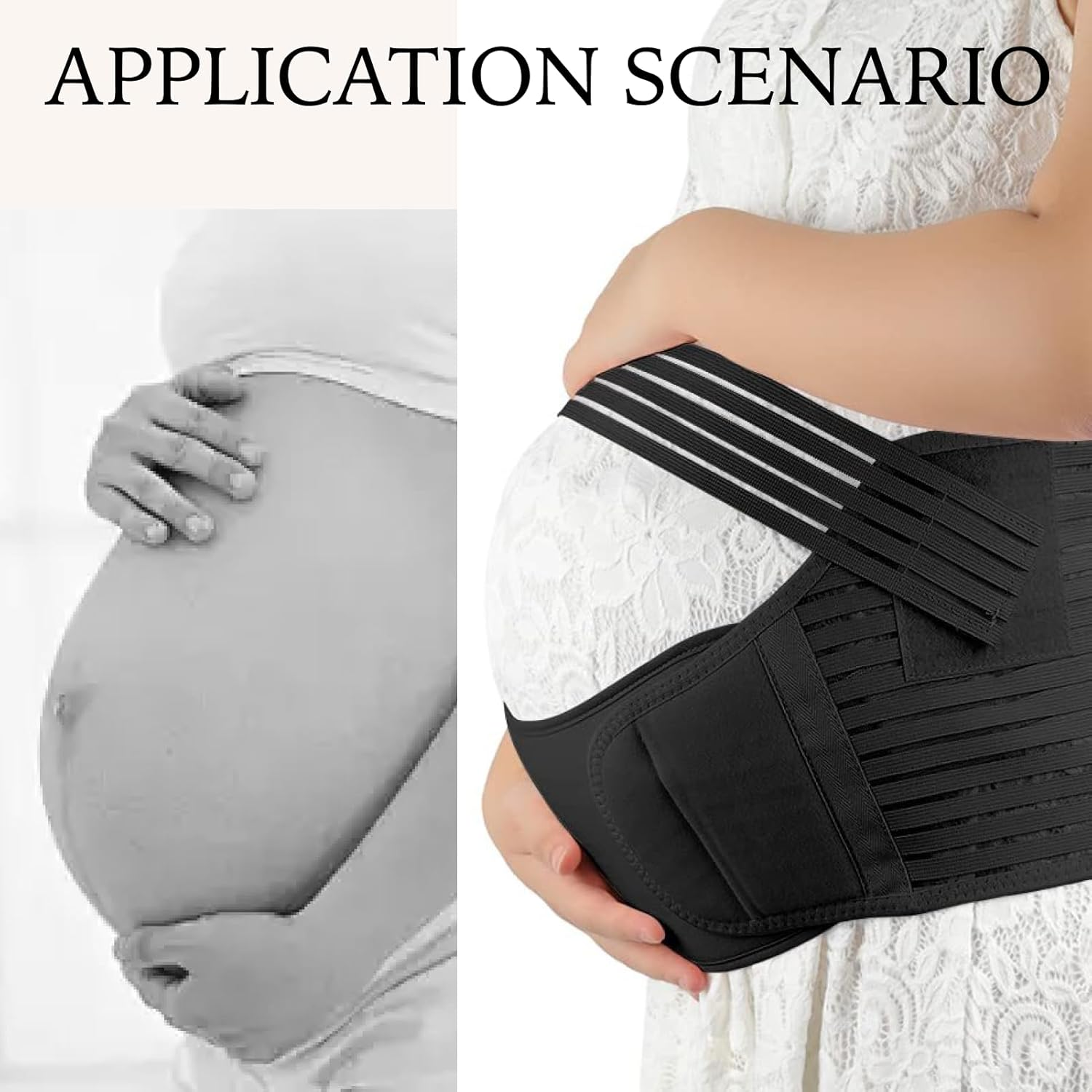 3 in 1 Pregnancy Support Belt, Maternity Belly Band for Back and Pelvic Pain Relief, Breathable and Adjustable Waist Support, Size XL, Fits 90-120Cm, for Prenatal and Postpartum Use image number 5