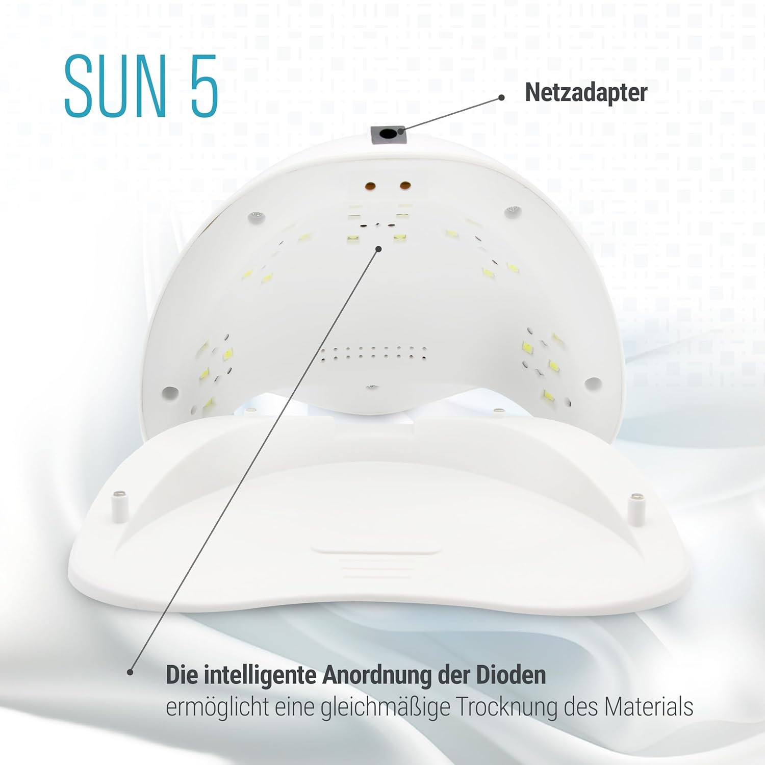 Professional UV LED Nail Lamp &ndash; Fast Curing Nail Dryer for Gel Polish with Auto Sensor, 3 Timer Settings, Dual Light &ndash; 48W, 54W, 72W &ndash; for Manicure, Pedicure, Home & Salon Use (SUN5-54W) image number 3