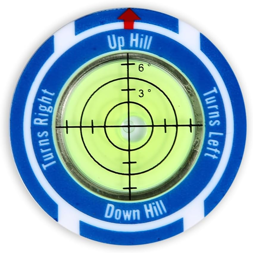 Golf Green Slope Reader with Golf Ball Marker Hat Clip, High Precision Golf Putting Green Reader Golf Slope Putting Level Bubble Golf Level Marker Golf Putting Aid for Indoor Outdoor image number 5