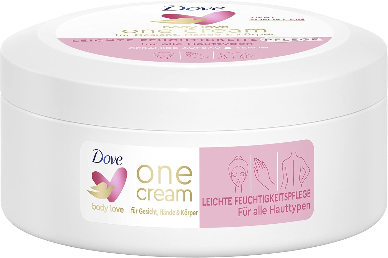 Dove Body Love One Cream Light Moisturiser Body Cream for Face, Hands and Body for All Skin Types 250 Ml Pack of 1 image number 2