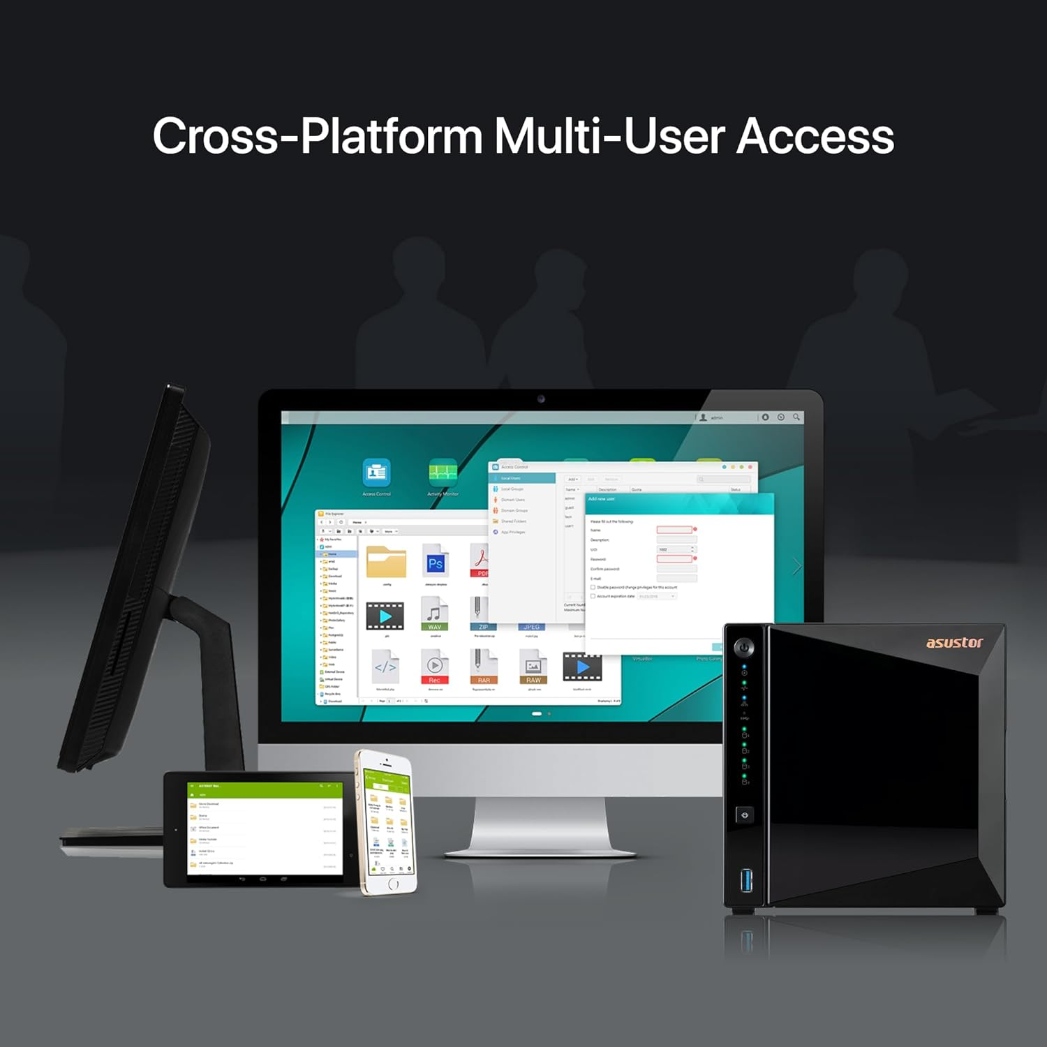 Asustor Drivestor 4 Pro Gen2 AS3304T V2, 4 Bay NAS Storage, 1.7Ghz Quad-Core, 2.5Gbe Port, 2GB RAM DDR4, Network Attached Storage Device for Home Personal Cloud Storage (Diskless) image number 7
