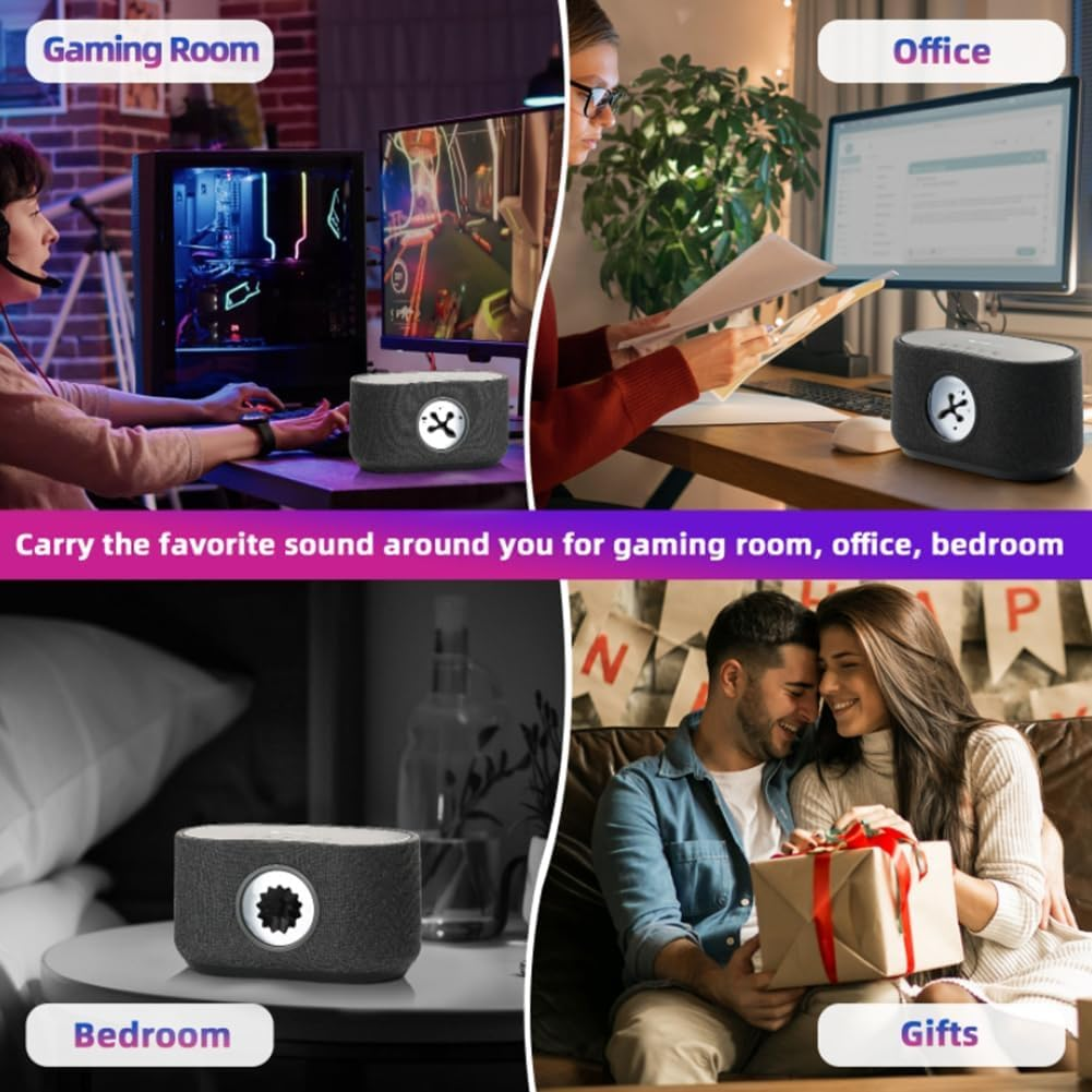 Magnetic Fluid Speaker, Magnetic Fluid Bluetooth Speaker Music Mate, 360&deg; Surround Sound Home Theater Audio System, Dancing Ferrofluid with Music Rhythm for Home Office Desktop Decor Gray - Black image number 2