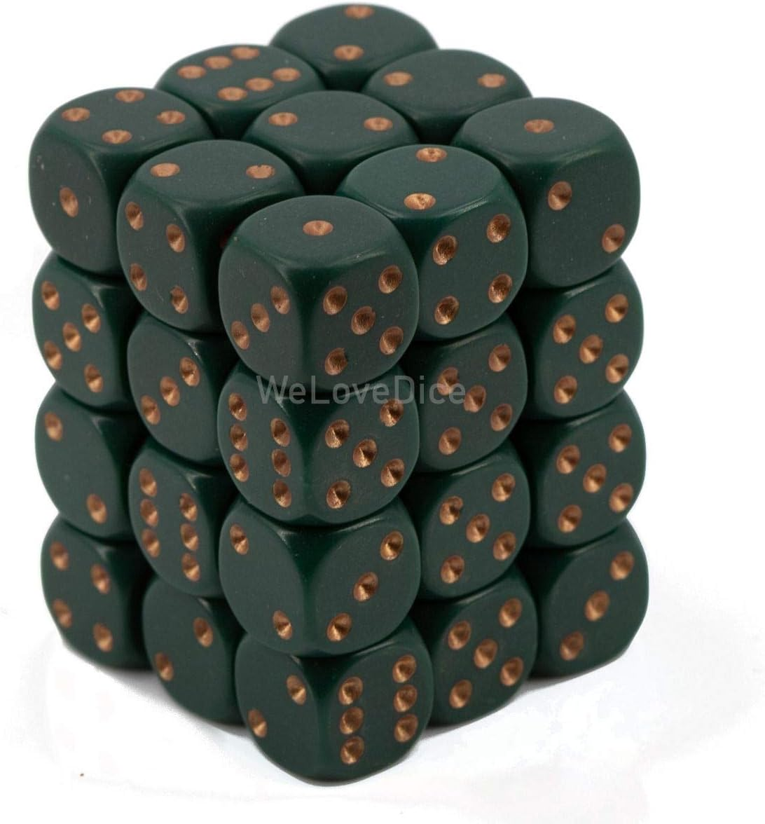 Chessex CHX25815 Dice, Green/Copper image number 1