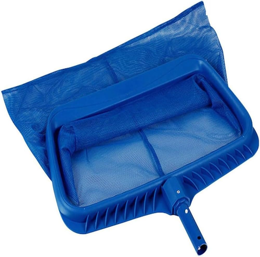 Pool Skimmer Net, 20" Heavy Duty Leaf Rake with Fine Mesh Deep Bag, Plastic Frame Cleaning Tool for Swimming Pools & Ponds, Fits Standard Poles, Blue image number 4