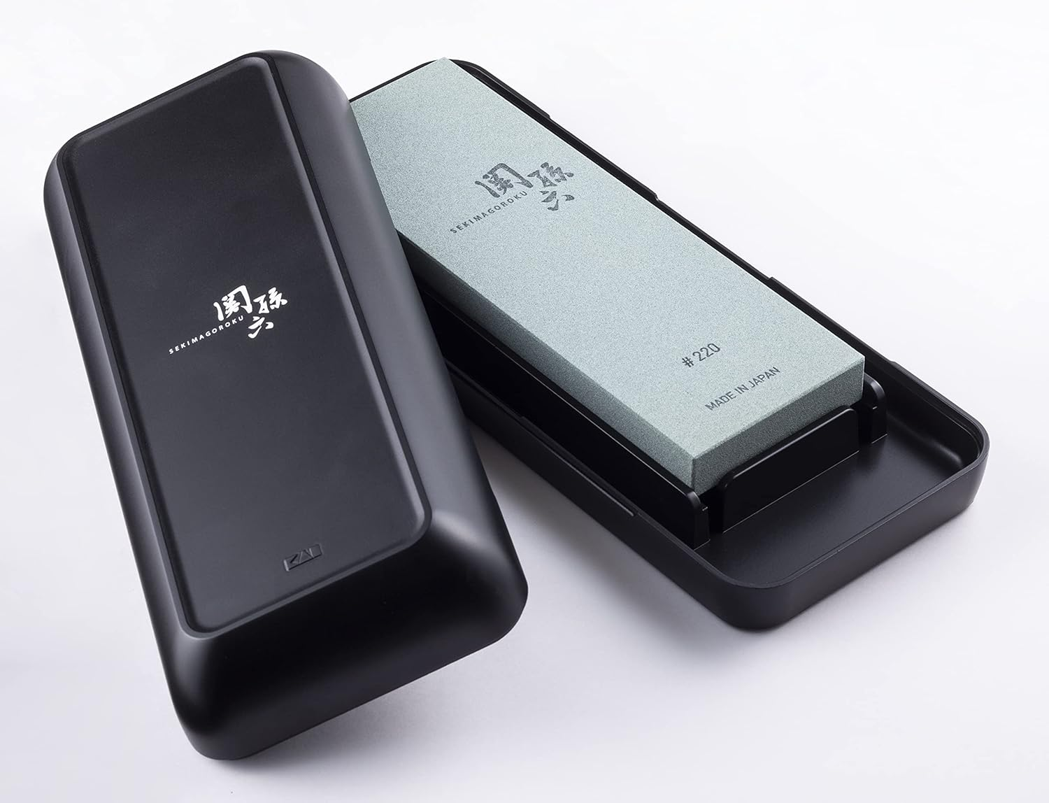 Kai Kai AP0328 Seki Magoroku Rough Whetstone Knife Sharpener #220 Storage Case Included, Made in Japan image number 3
