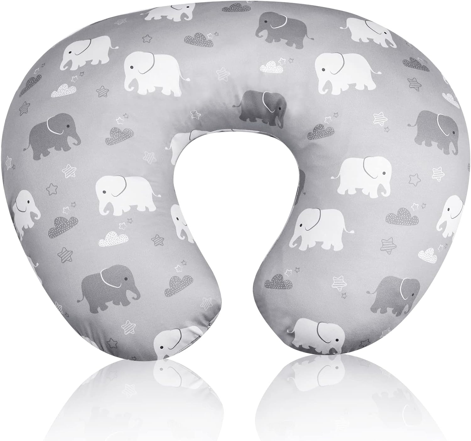 TANOFAR Bear Nursing Pillow Cover, Breastfeeding Pillow Slipcover for Baby Boys & Girls, Nursing Pillow Case for Newborn, Soft Fabric Fits Snug on Infant, Washable & Breathable, Black & White Animal