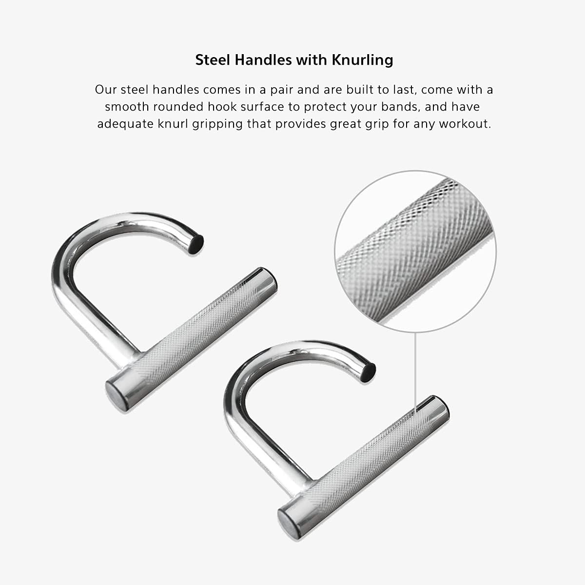 Cortex Resistance Band Set of 5 (5Mm-45Mm) with Metal Steel Handles Resistance Tubes Loops Workout Bands Functional Training image number 5