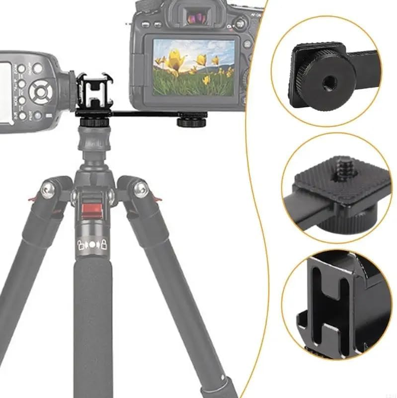 VOANZO Cold Shoe Holder 1/4 Hot Shoe Adapter Hot Shoe Mount Camera Shoe Mount Accessory Rail for Smartphone Gimbal or Camera Microphone and Light 1Pcs image number 1