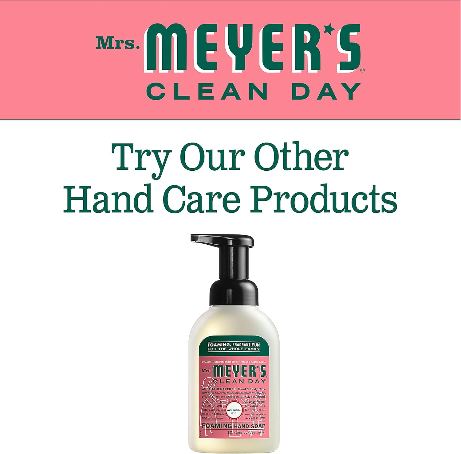 Mrs. Meyer'S Foaming Hand Soap, Watermelon, 10 Fluid Ounce