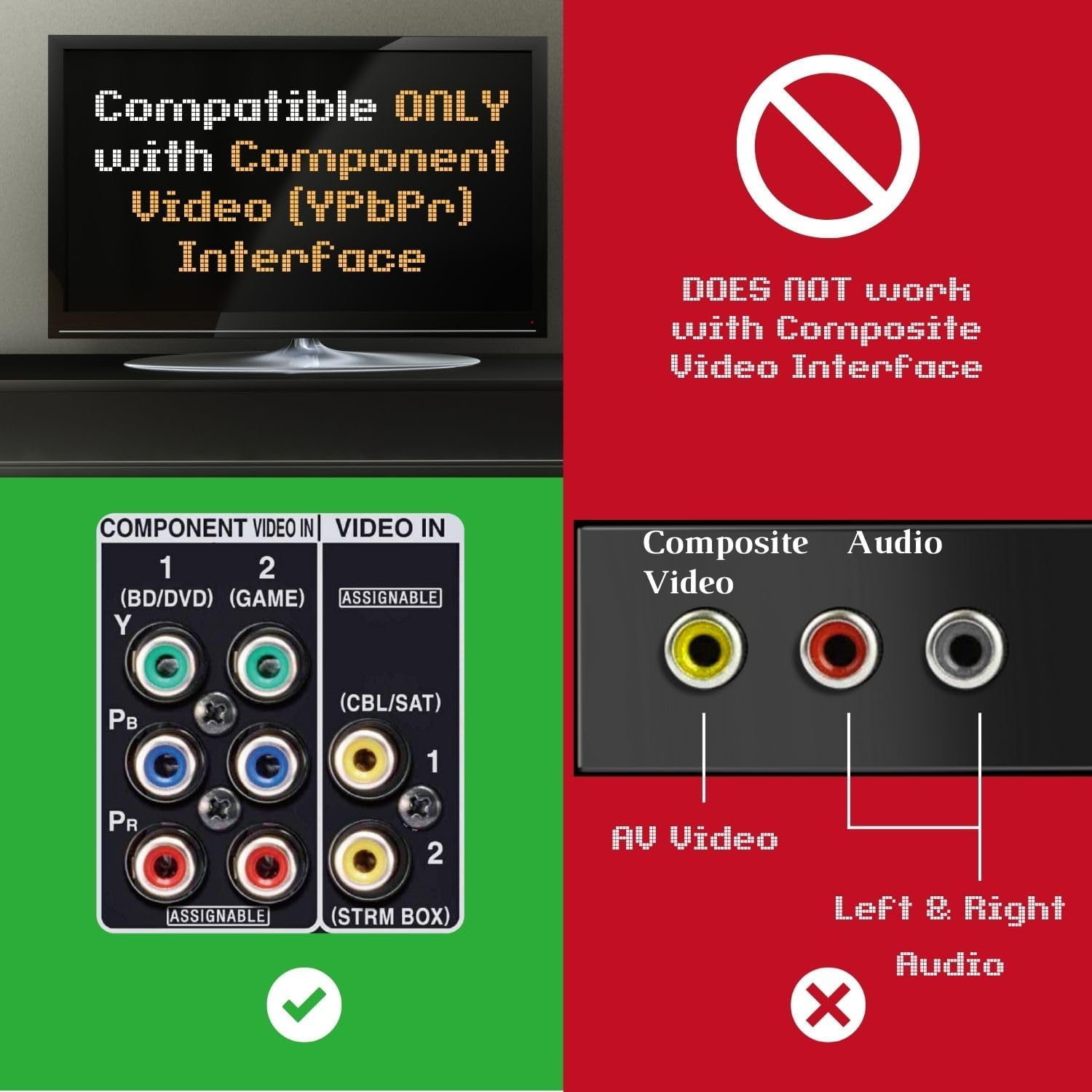 TNP PS3 Component AV Cable (6 Feet) Premium High Resolution HDTV Component RCA Audio Video Cable for Sony Playstation 3 PS3 and Playstation 2 PS2 Gaming Console [Playstation 3] image number 4