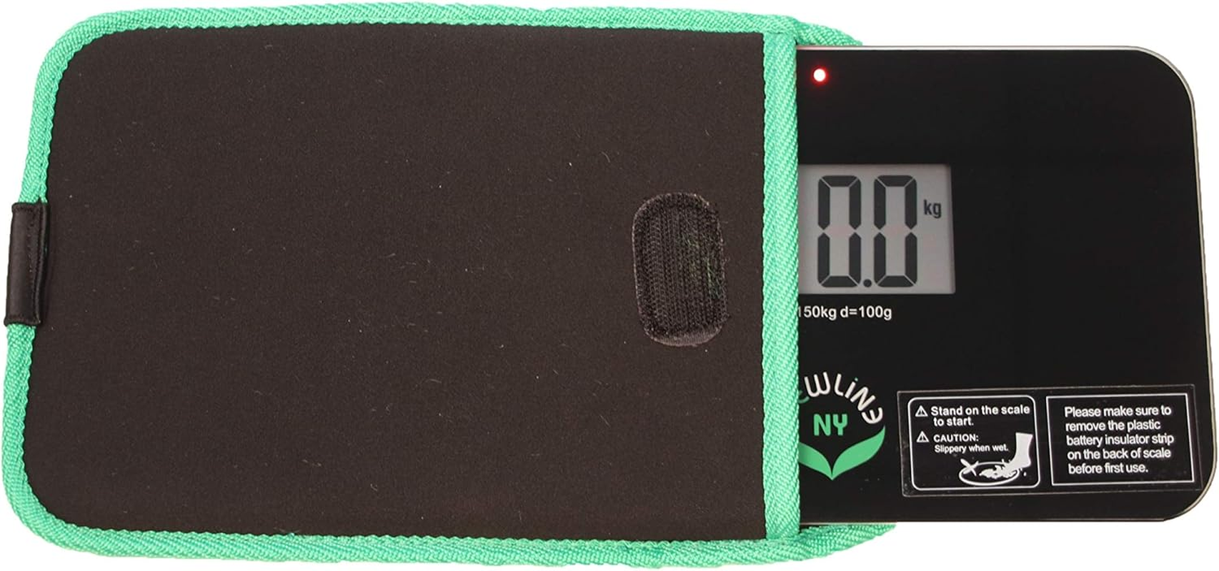 Newlineny Step on Super Mini Smallest Travel Bathroom Scale with Trip Protection Sleeve(Sbb0638Sm): Black - Green image number 6