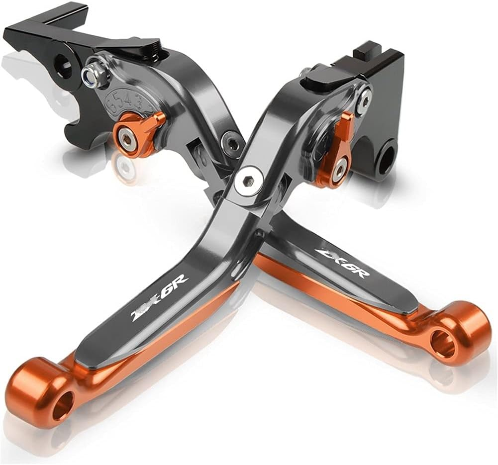 Motorbike Brake Clutch Lever for Kawa&Saki ZX6R 2000 2001 2002 2003 2004 CNC Aluminum Motorcycle Adjustable Folding Extendable Brake Clutch Levers (Color : 16) image number 1