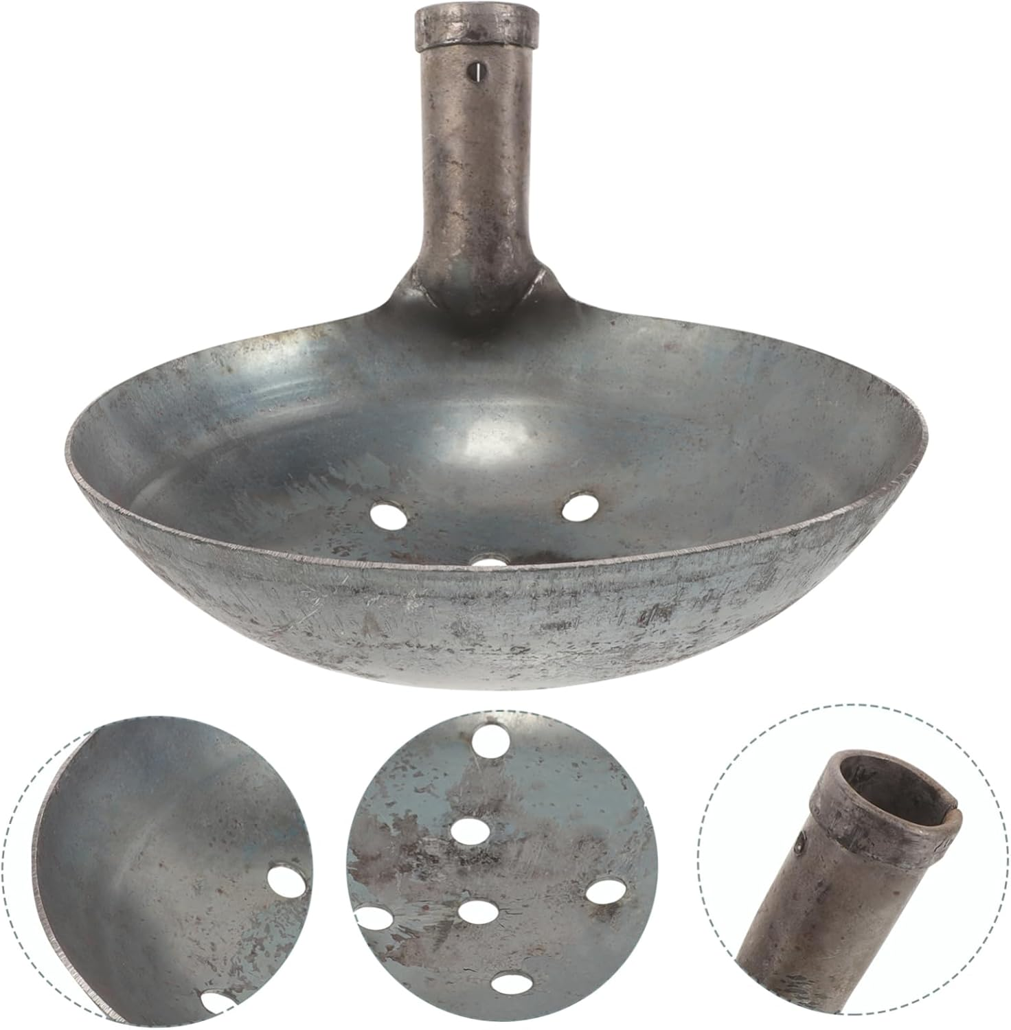 CAXUSD Drain Removal Tool Metal Sifting Ladle for Dung Litter Sewage System Cleaning image number 4