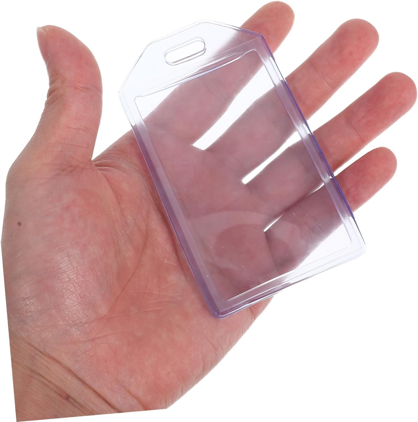 Parliky 10 Pcs PVC Luggage Tag Holders Clear Suitcase Id Label Tags Seal for Travel Business Card Insert High Visibility Prepunched for Easy Attachment image number 5