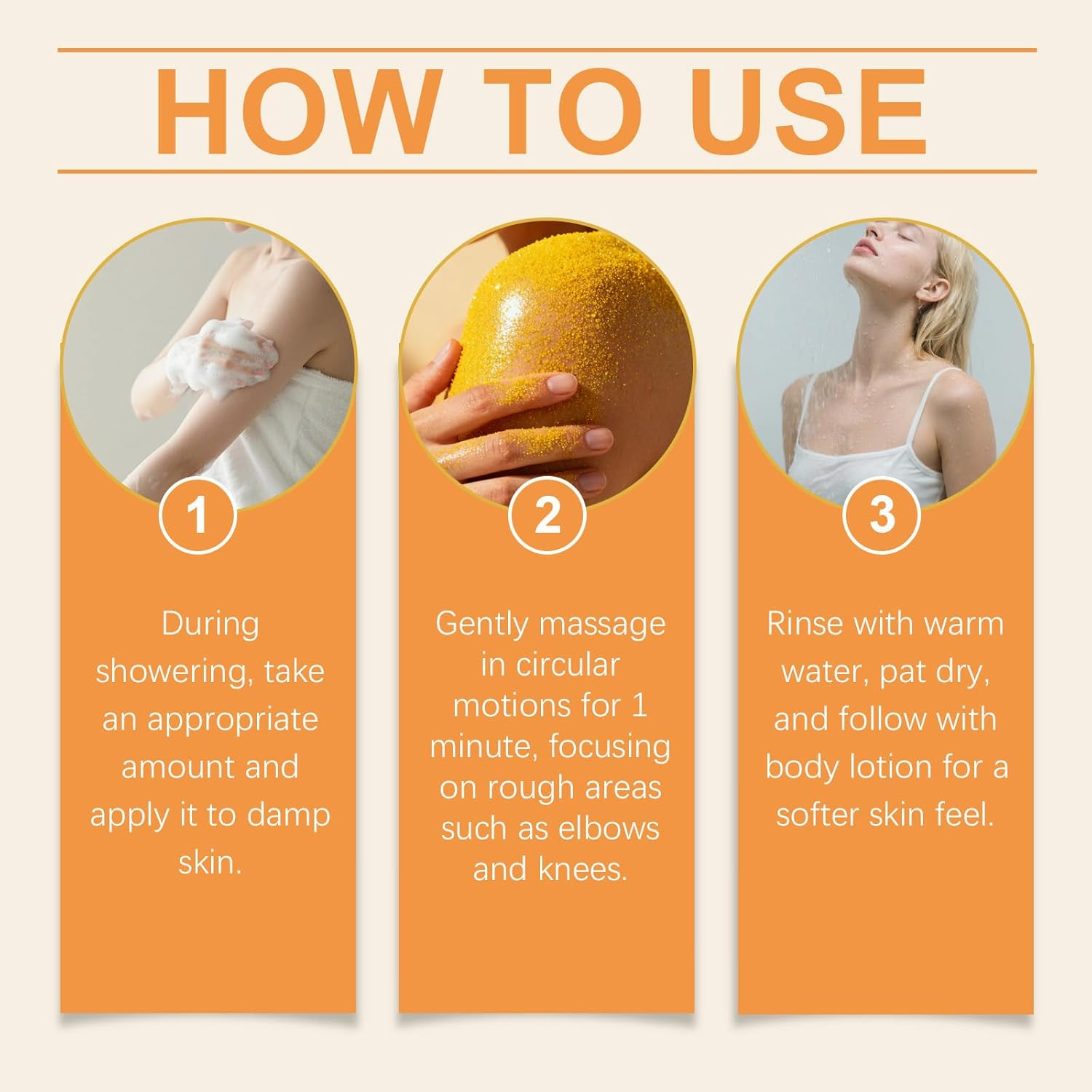 Turmeric Exfoliating Body Scrub for Dark Spots, Brightening Inner, Underarms, Inner Thighs, Bikini Area, Moisturizing Face and Body Polish image number 5