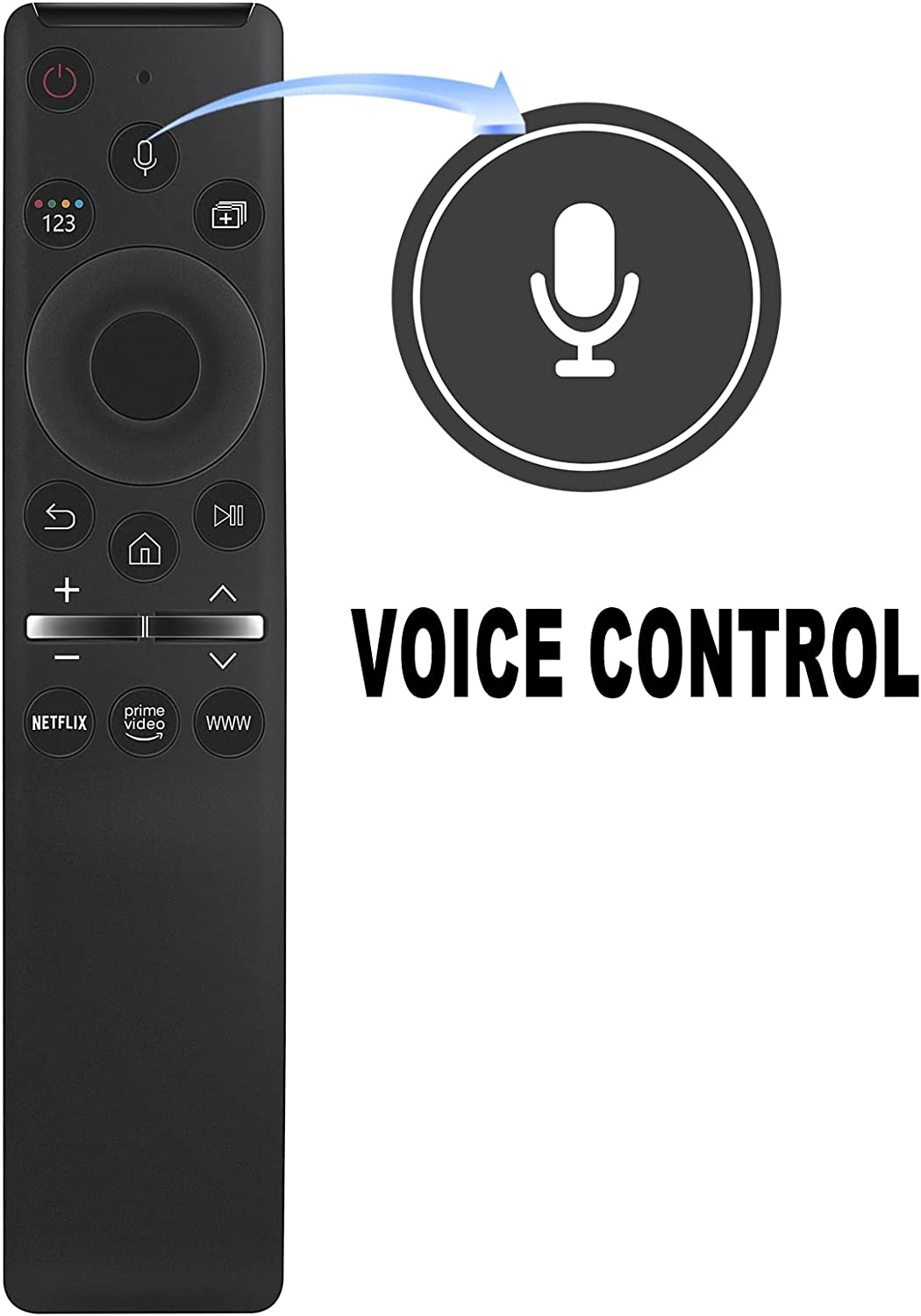 BN59-01357L Replacement Voice Remote Fit for Samsung Q70A Q80A Q60A QLED 4K Smart TV QA55Q70AAWXXY QA65Q70AAWXXY QA75Q70AAWXXY QA85Q70AAWXXY QA65Q80AAWXXY QA55Q60AAWXXY QA65Q60AAWXXY QA75Q60AAWXXY image number 1