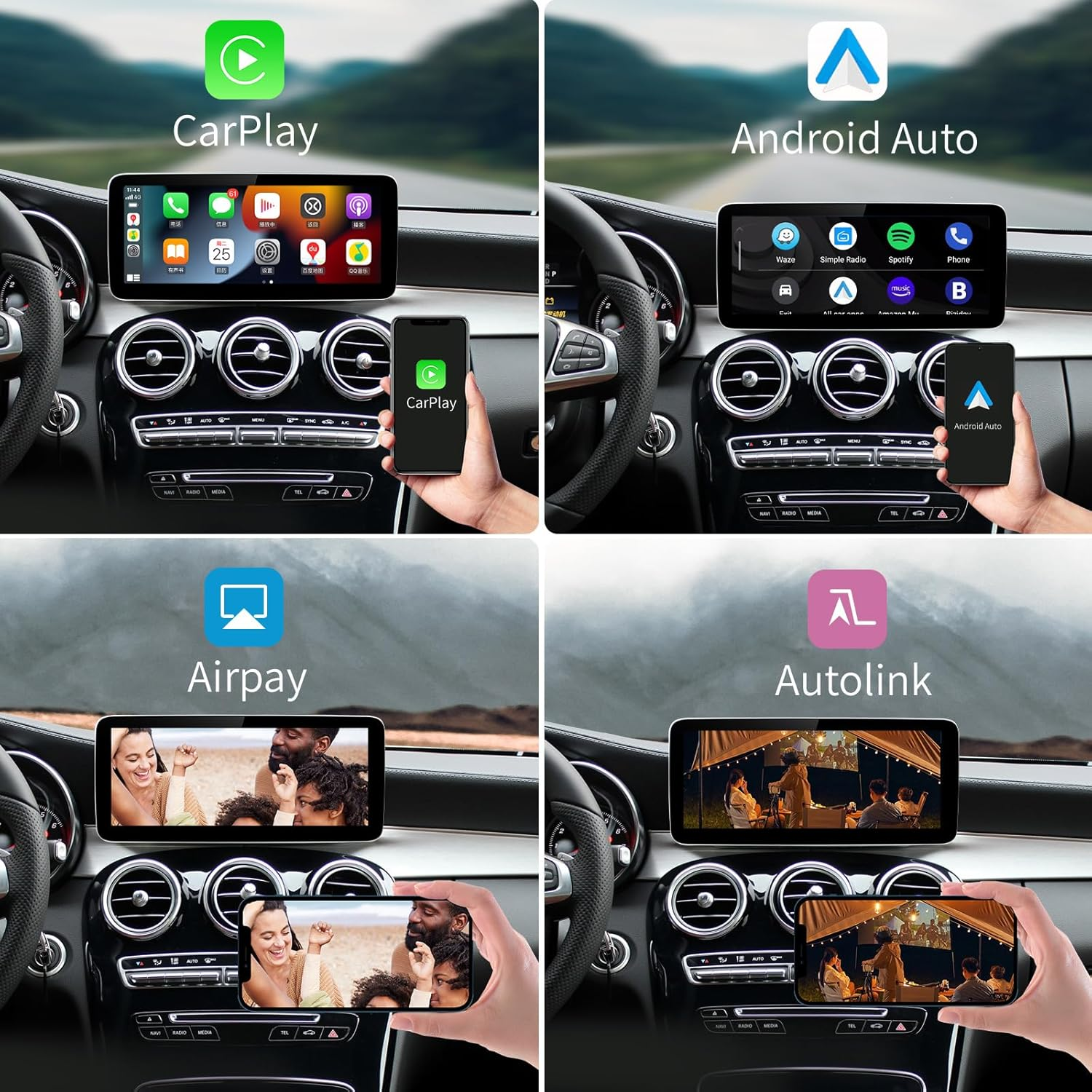 Autoabc Wireless Carplay/Android Car 12.3 Inch Touchscreen Multimedia Radio Receiver for Mercedes Benz NTG5.0 GLA CLA GLC Factory Car Radio Retain Original Amprifier Stereo Sound System HD 1920 X 720 image number 5