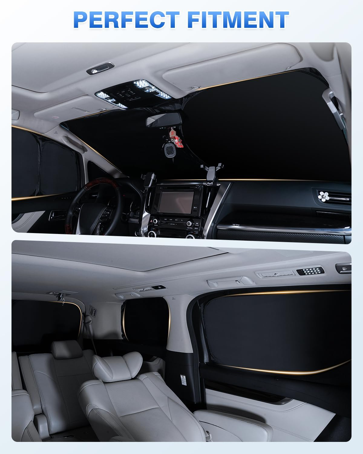 Canvcle Sunshades for 2023-2025 2026 Kia Sportage Accessories Windshield Sun Shade Side Rear Window Shade Cover Sun Visor Shield Privacy Protection for Camping Keep Vehicle Cool Black 8PCS image number 4