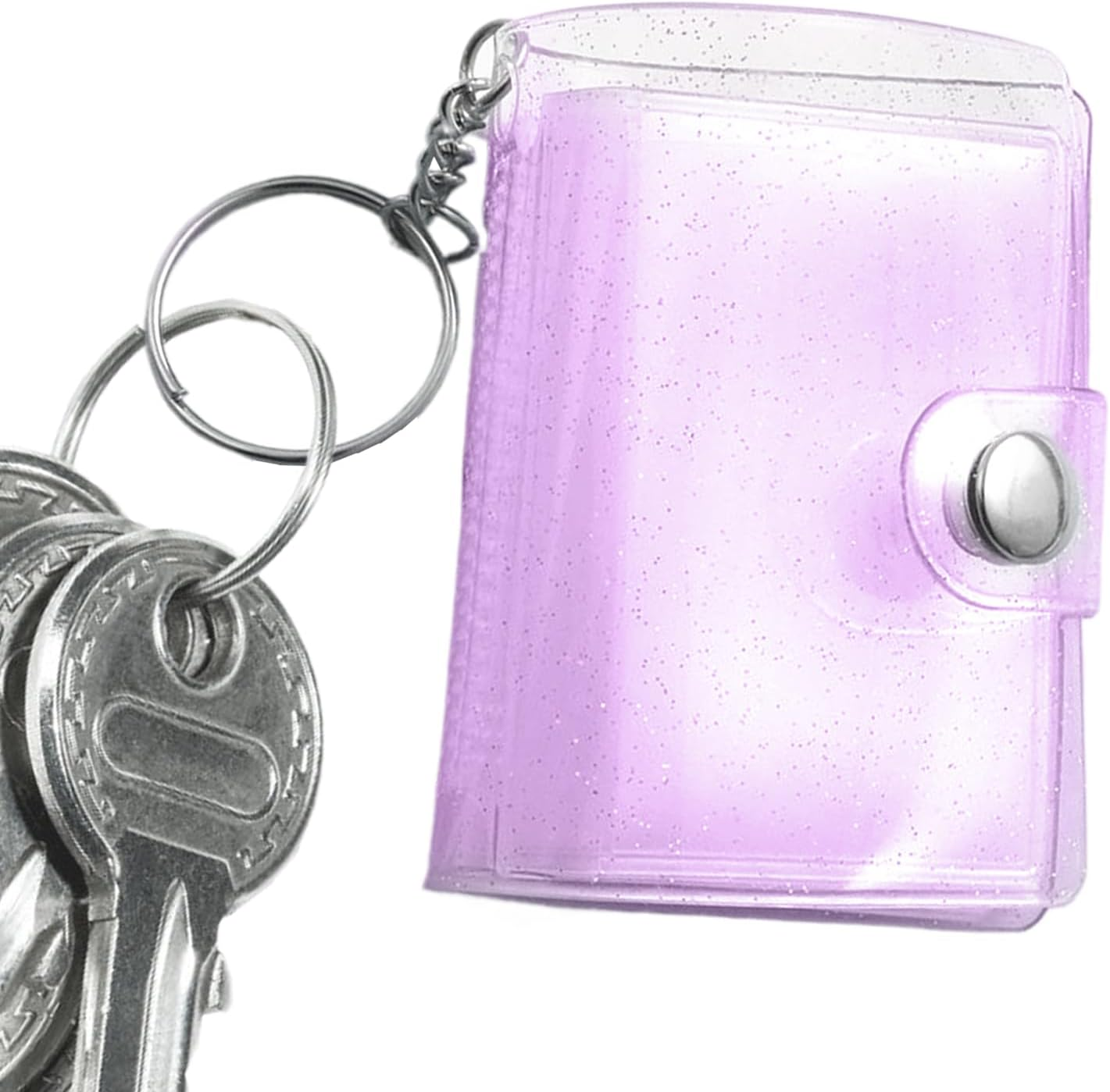 Mini Photo Album Keychain - 24-Pockets Mini Photo Album | Clear Portable Bag Pendant - for Kids Adults Men Women Birthday Wedding School Backpack