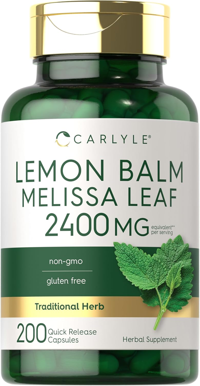 Lemon Balm | 2400Mg| 200 Capsules | Non-Gmo and Gluten Free Formula | Melissa Leaf Traditional Herbal Supplement | by Carlyle image number 3