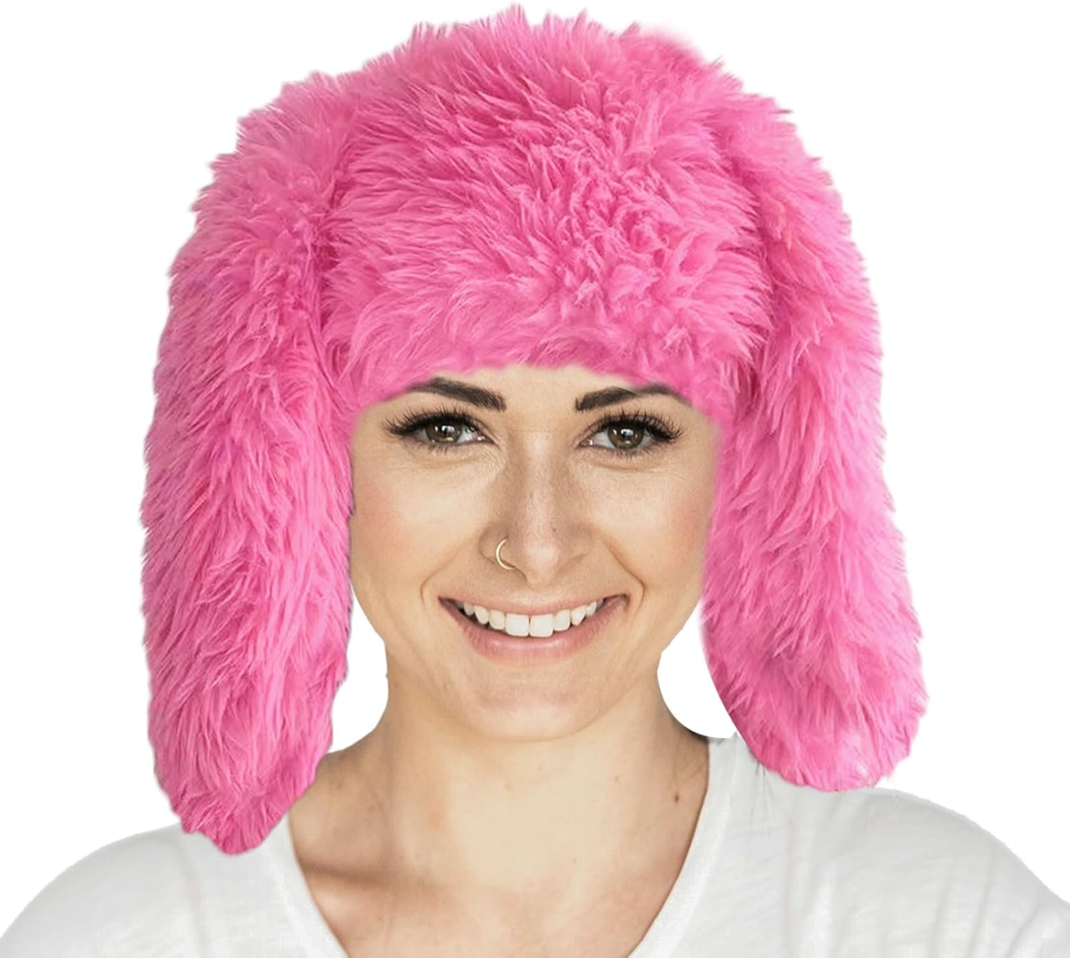 CENZICOM Plush Bunny Beanie Hat with Long Ears, Winter Hat for Women