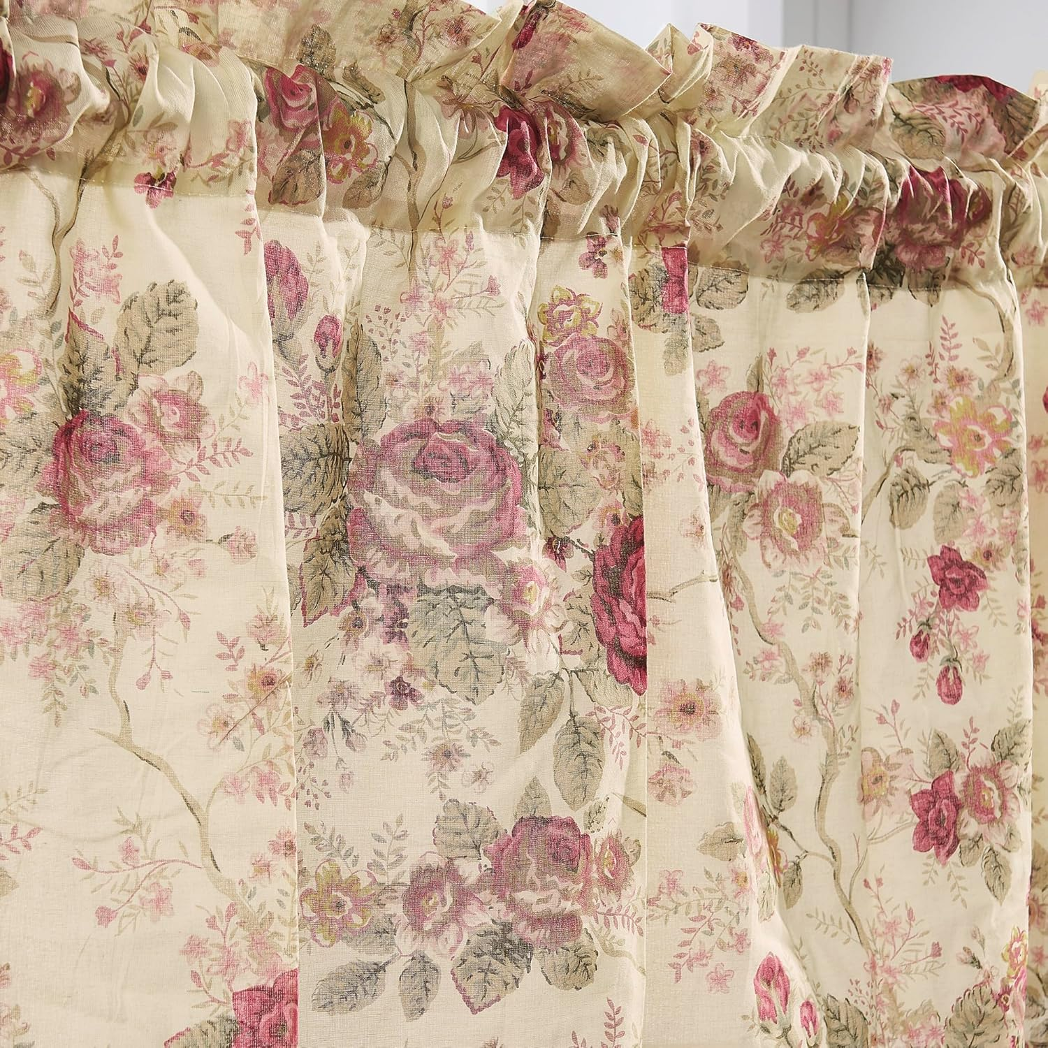 Greenland Home Antique Rose Valance, 84 by 21-Inch image number 7