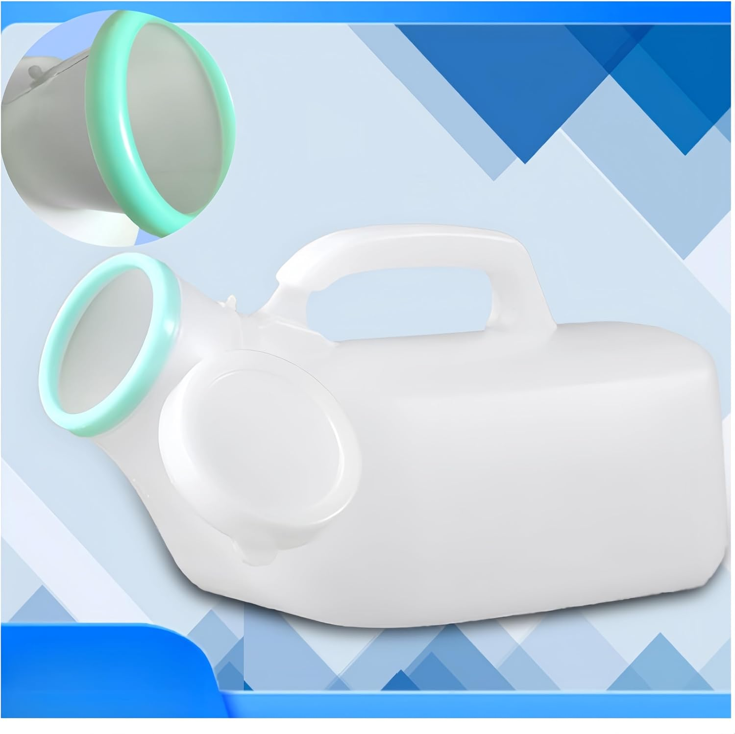 Urine Bottle,Men'S Portable Urinal with Lid, 2 Packs Large Capacity Urine Bottle,1200Ml with Clear Scale for Hospital,Incontinence,Elderly,Travel,Driving,Camping(White) image number 3