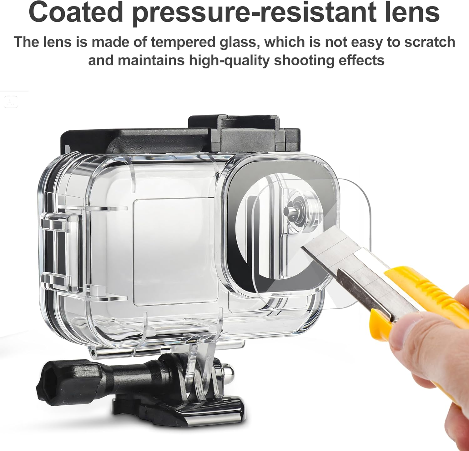 Fitstill 164FT/50M Waterproof Case Compatible for DJI Osmo Action 5 Pro Action 4 Action 3, Underwater Diving Protective Cover Cage Shell Accessories Invisible Dive Housing for Action 5 Pro/4/3 Camera