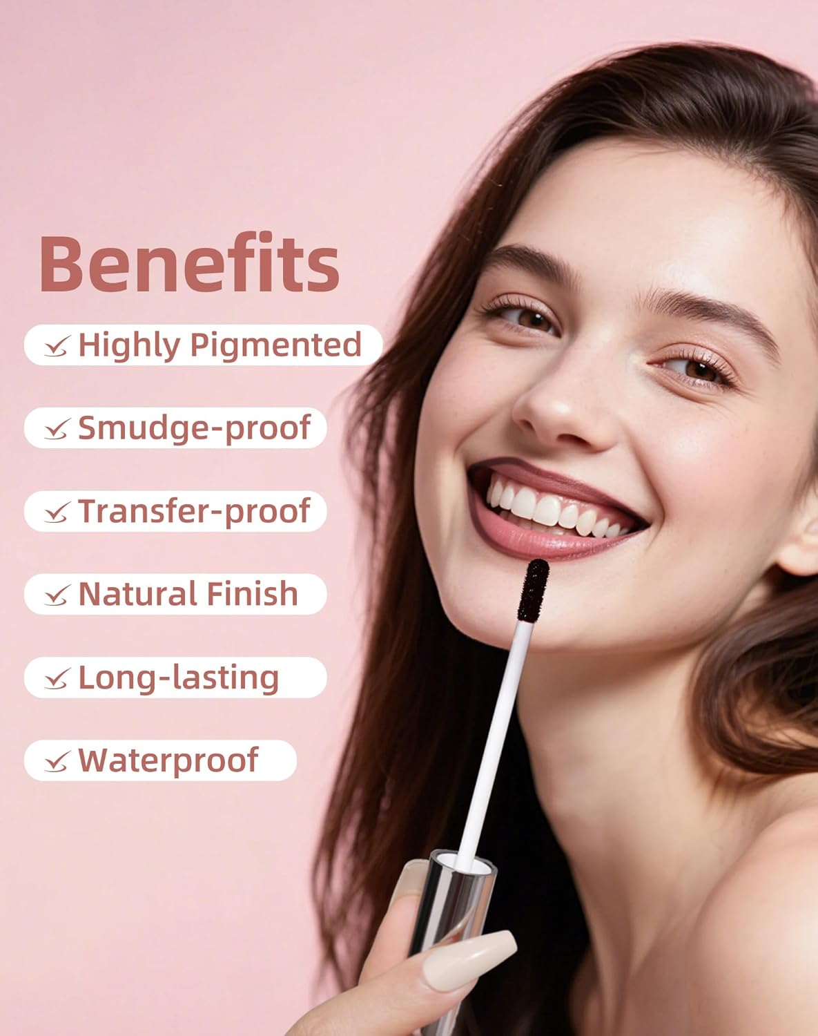 KIMUSE Peel off Lip Stain, Long Lasting Lip Stain Peel off with Tweezer, Waterproof Lip Liner Stain, Transfer-Proof, Highly Pigmented Color, Matte Finish image number 3