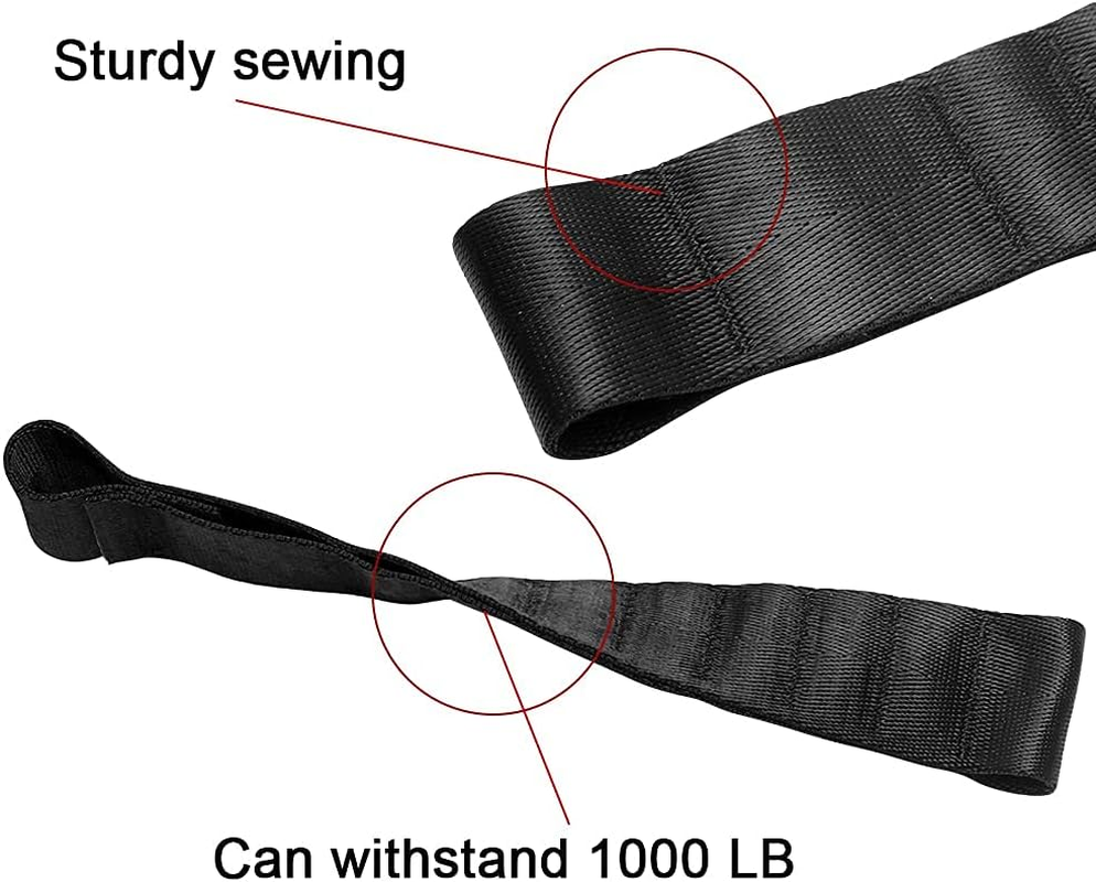 VOFONO Dual Heavy Duty Strong Adjustable Door Limiting Check Strap Perfect for Jeep Wrangler Black Pack of 2 (2Pcs-Black) image number 5